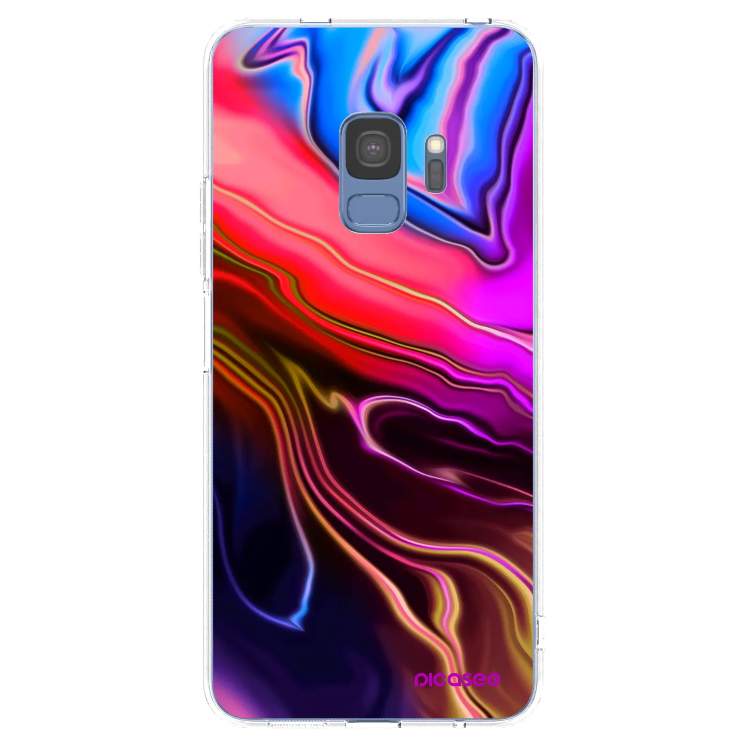 Picasee Samsung Galaxy S9 G960F Hülle - Transparentes Silikon - Electric