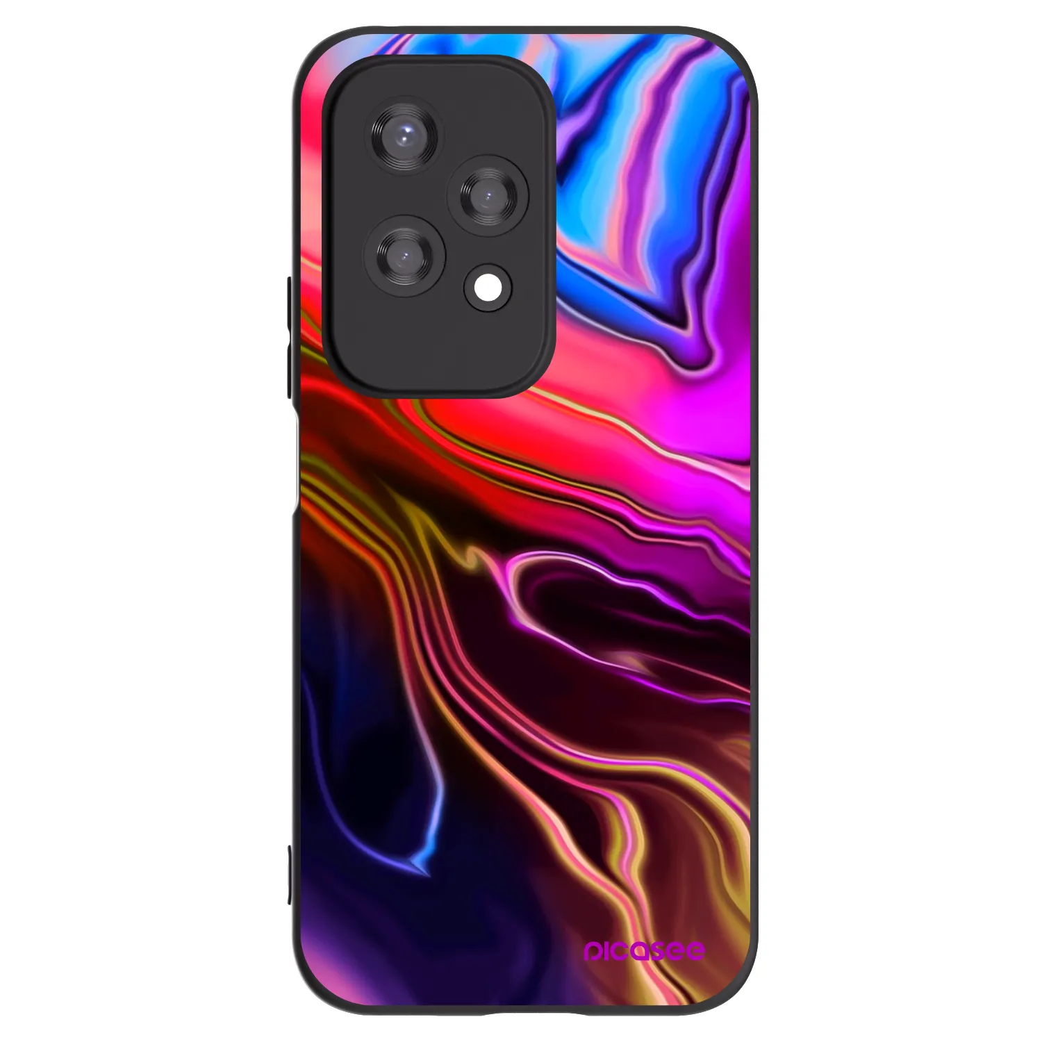 Picasee Honor 200 Lite Hülle - Schwarzes Silikon - Electric