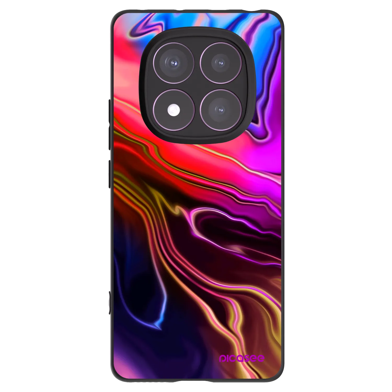 Picasee Xiaomi Redmi Note 14 Pro 4G Hülle - Schwarzes Silikon - Electric