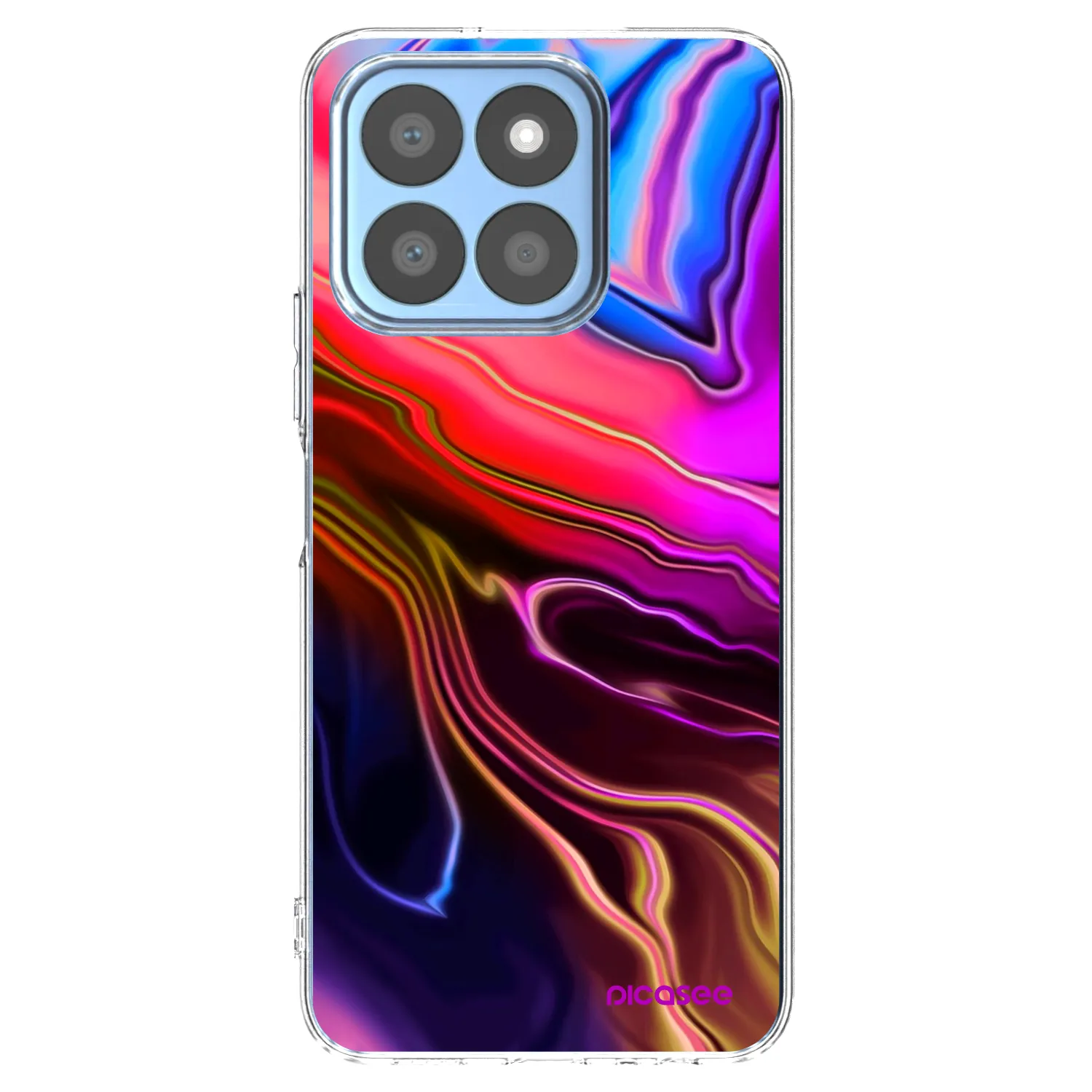 Picasee Honor X8c Hülle - Transparentes Silikon - Electric