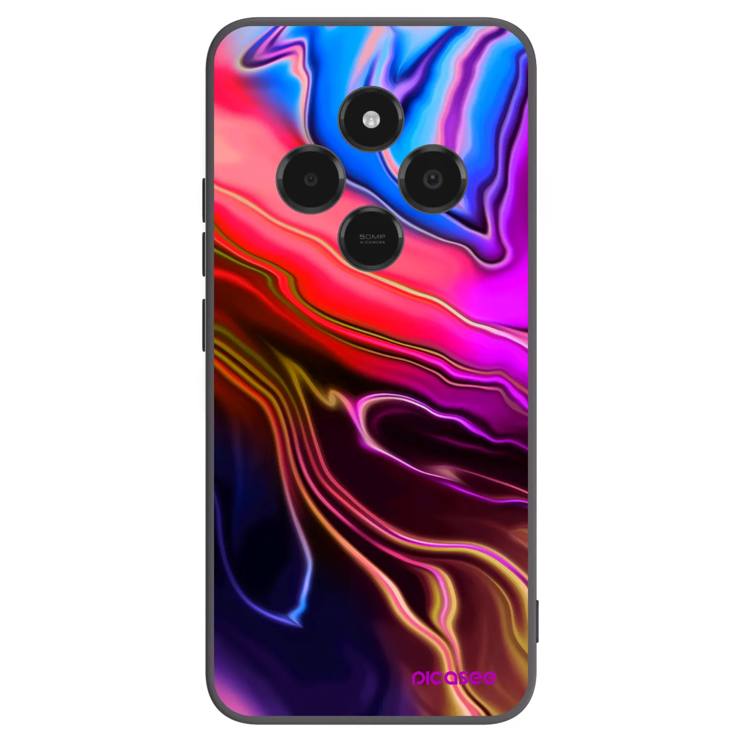 Picasee Xiaomi Poco C75 Hülle - Schwarzes Silikon - Electric