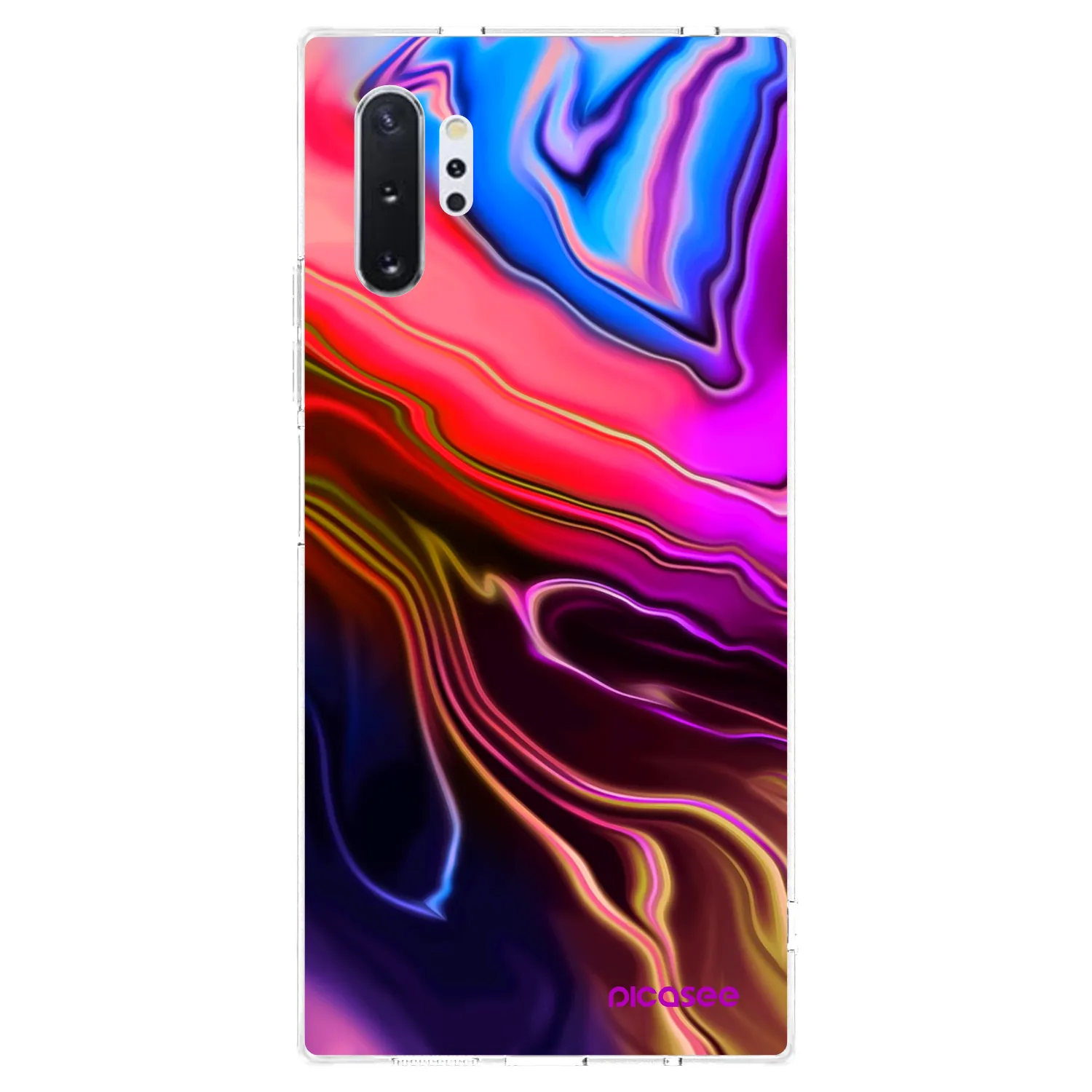Picasee Samsung Galaxy Note 10+ N975F Hülle - Transparentes Silikon - Electric