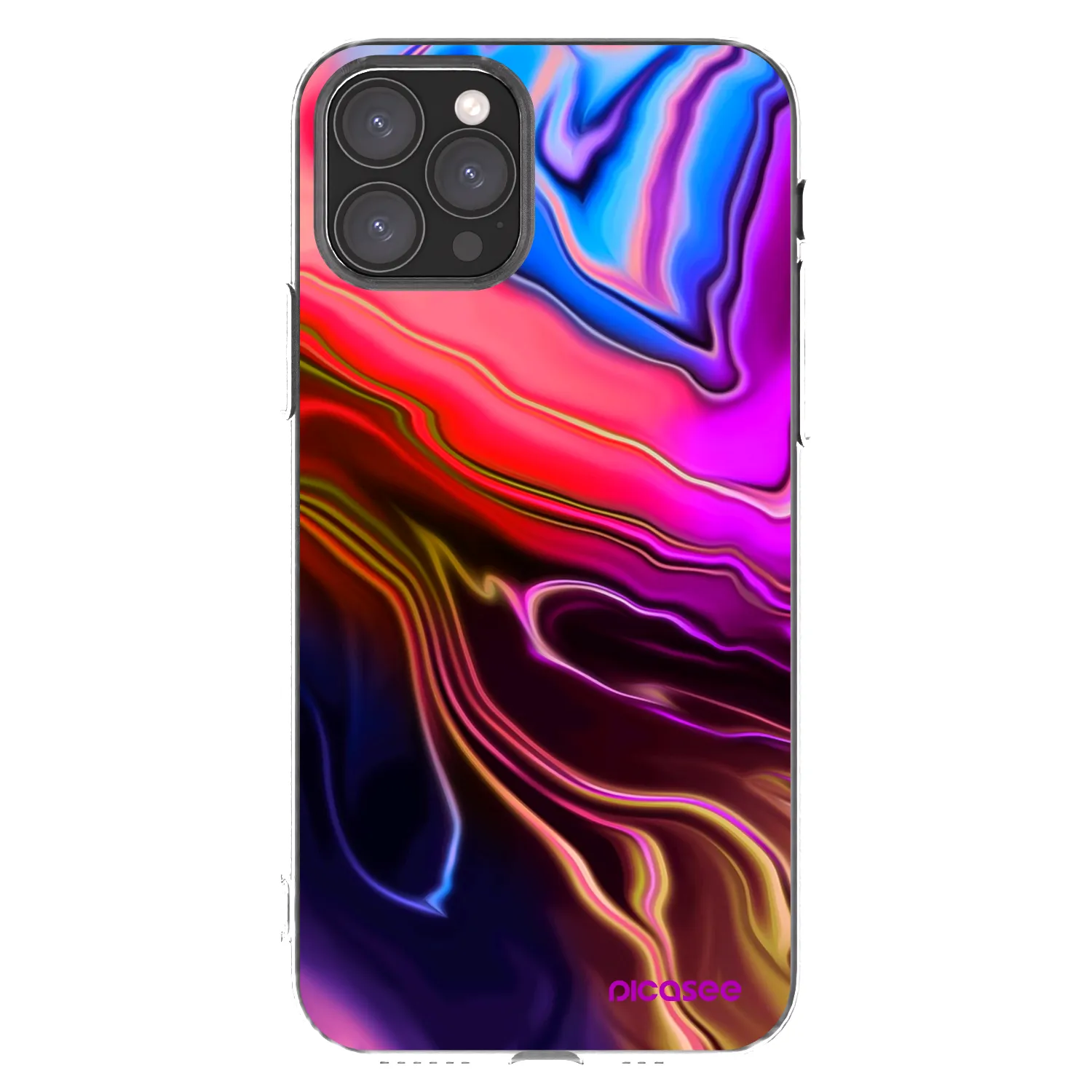 Picasee Apple iPhone 11 Pro Hülle - Transparentes Silikon - Electric