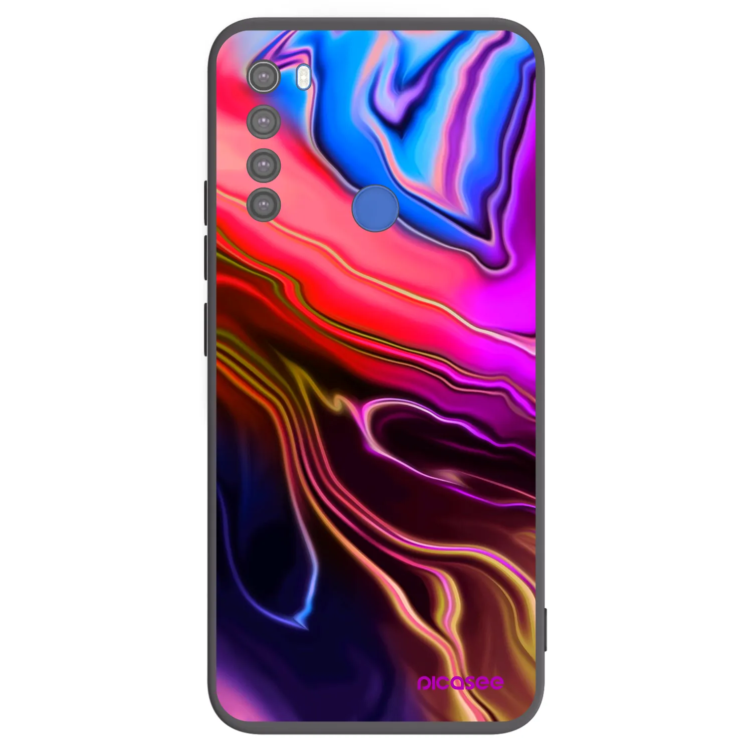 Picasee Xiaomi Redmi Note 8T Hülle - Schwarzes Silikon - Electric