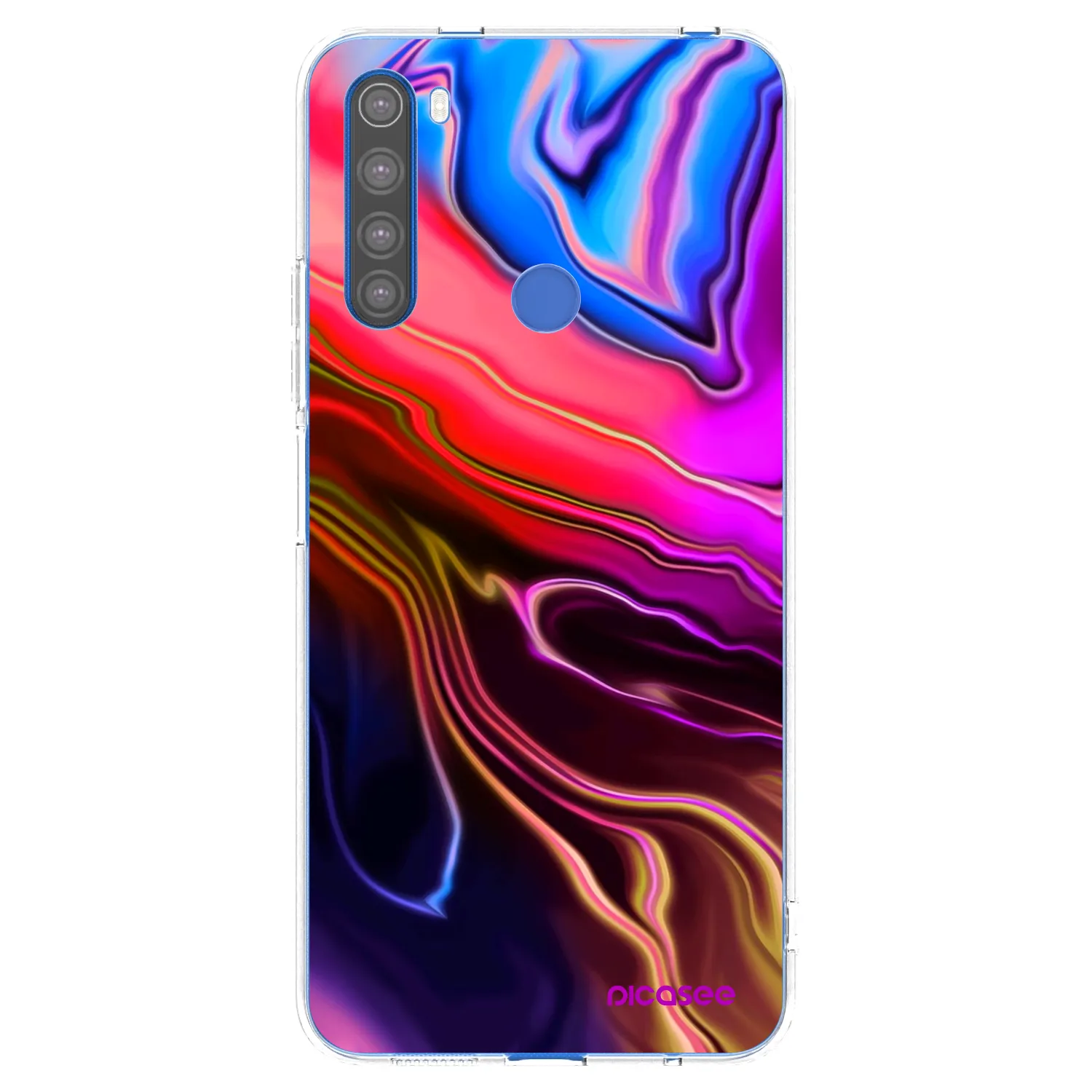 Picasee Xiaomi Redmi Note 8T Hülle - Transparentes Silikon - Electric