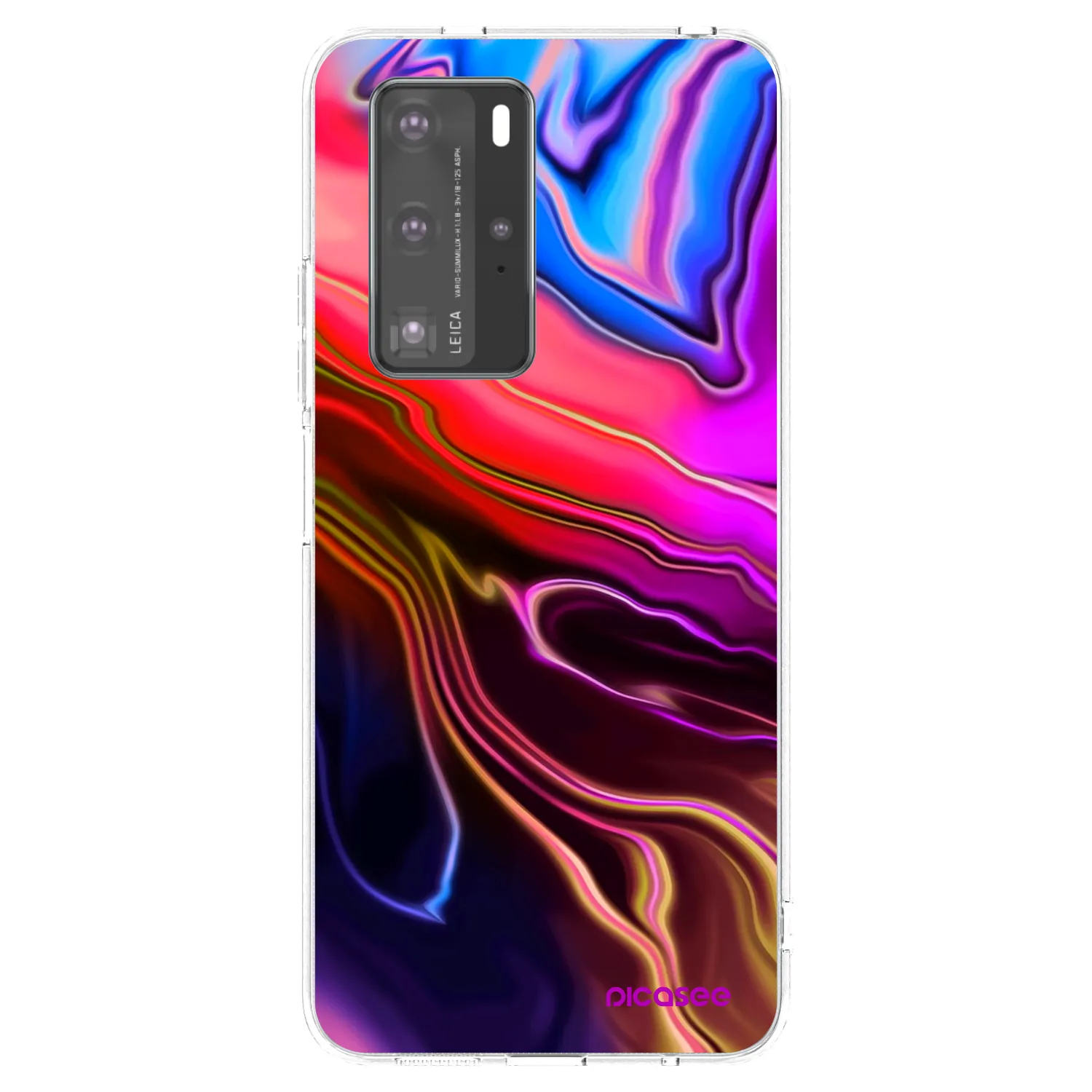 Picasee Huawei P40 Pro Hülle - Transparentes Silikon - Electric