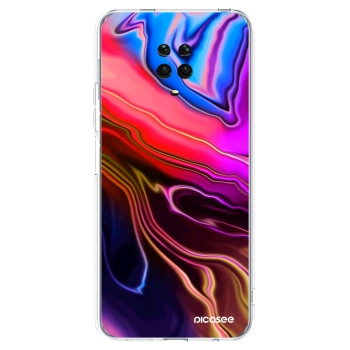 Picasee Xiaomi Redmi Note 9S Hülle - Transparentes Silikon - Electric