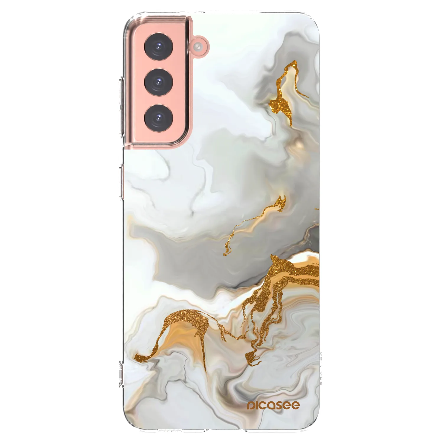 Picasee Samsung Galaxy S21 5G G991B Hülle - Transparentes Silikon - Her