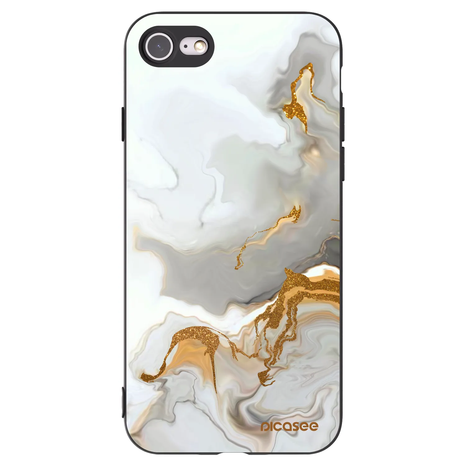 Picasee Apple iPhone SE 2022 Hülle - Schwarzes Silikon - Her