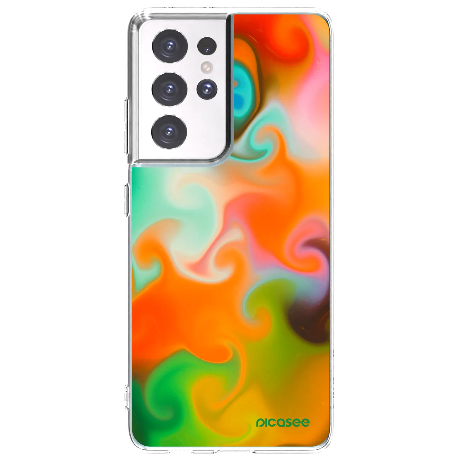 Picasee Samsung Galaxy S21 Ultra 5G G998B Hülle - Transparentes Silikon - Juice