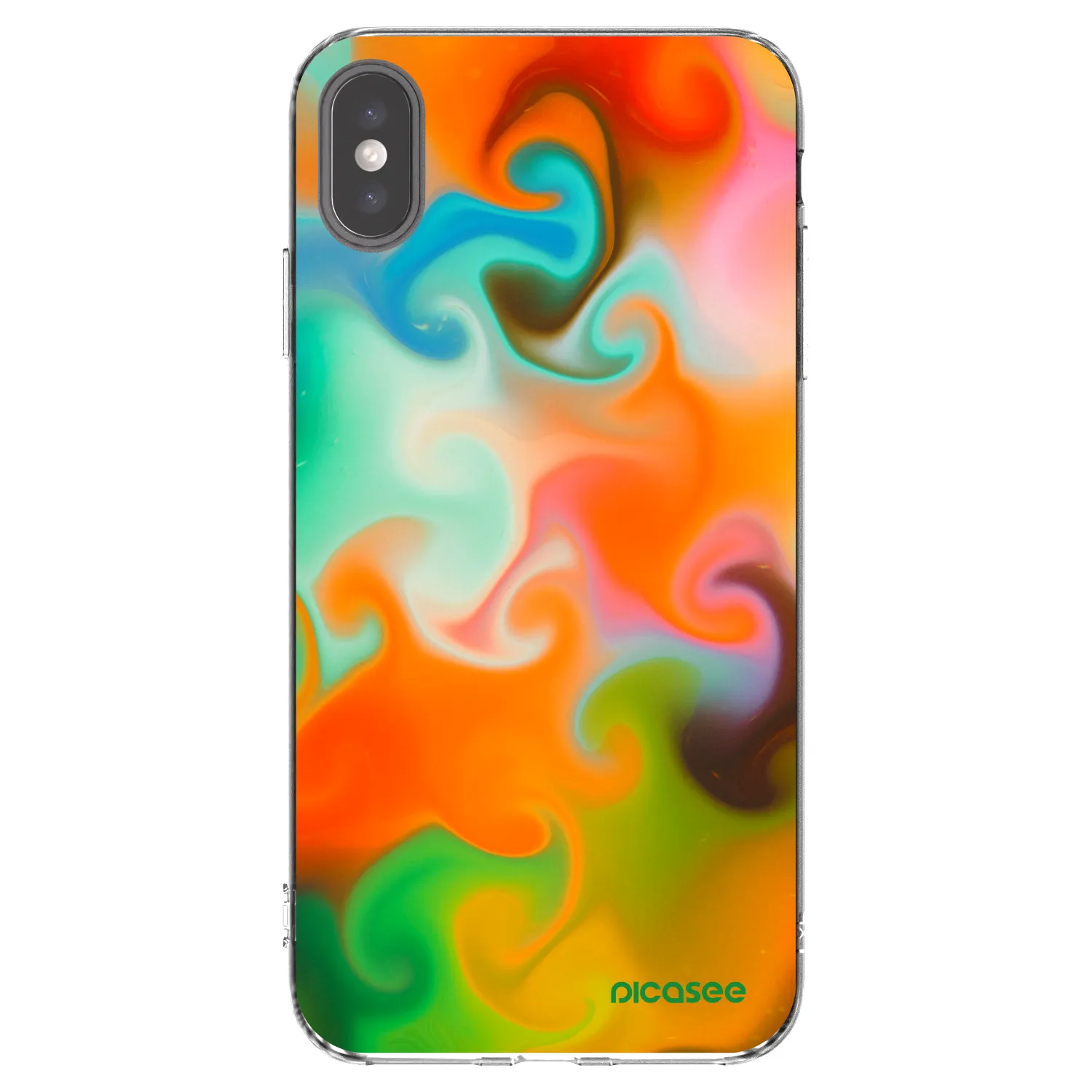 Picasee Apple iPhone XS Max Hülle - Transparentes Silikon - Juice