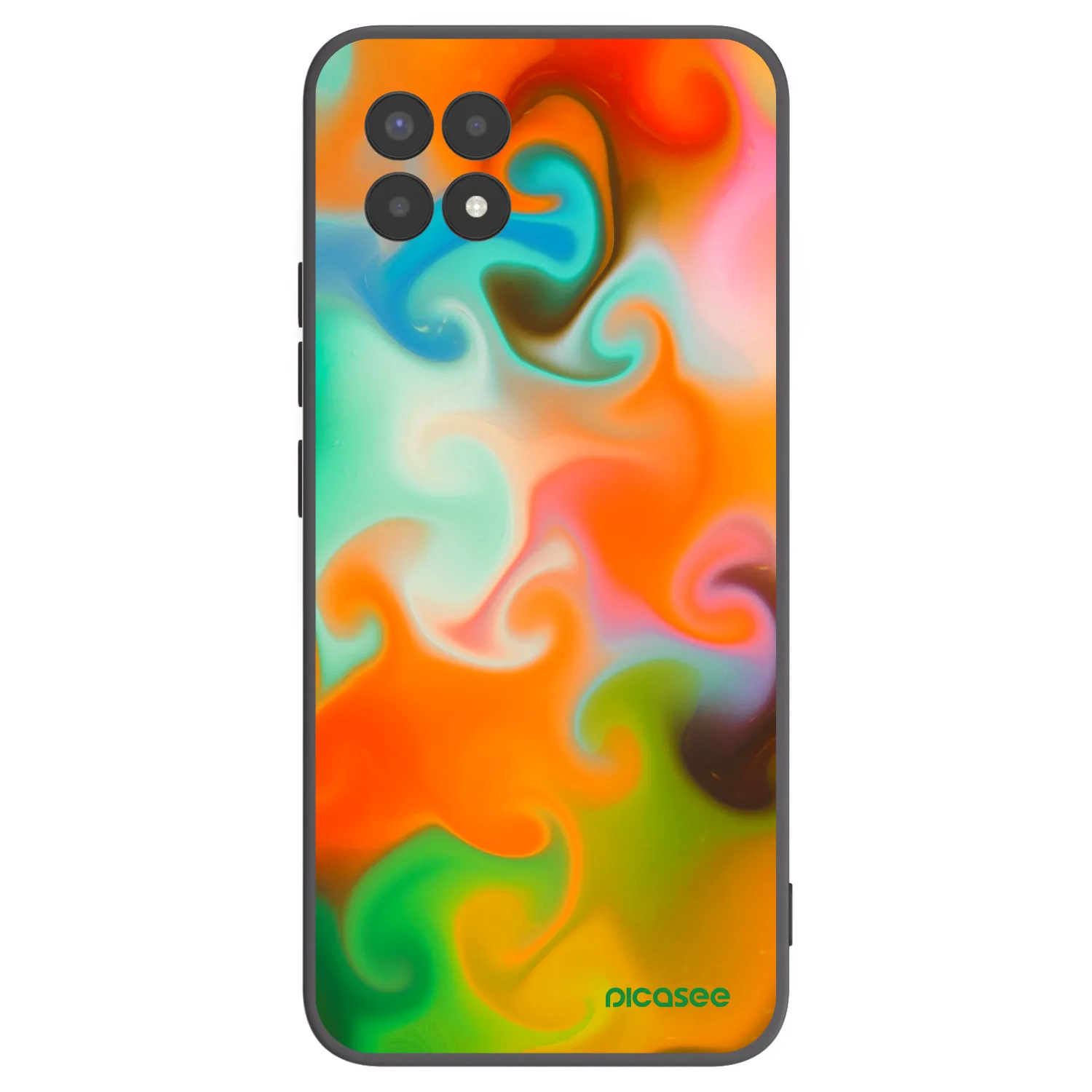 Picasee Realme 8i Hülle - Schwarzes Silikon - Juice