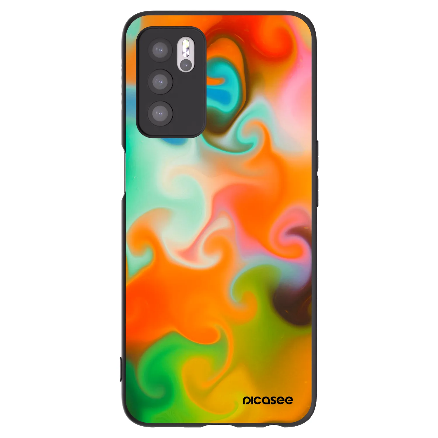 Picasee OPPO A16s Hülle - Schwarzes Silikon - Juice