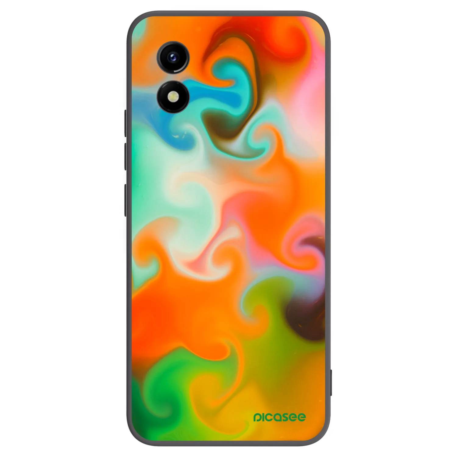 Picasee Vivo Y01 Hülle - Schwarzes Silikon - Juice