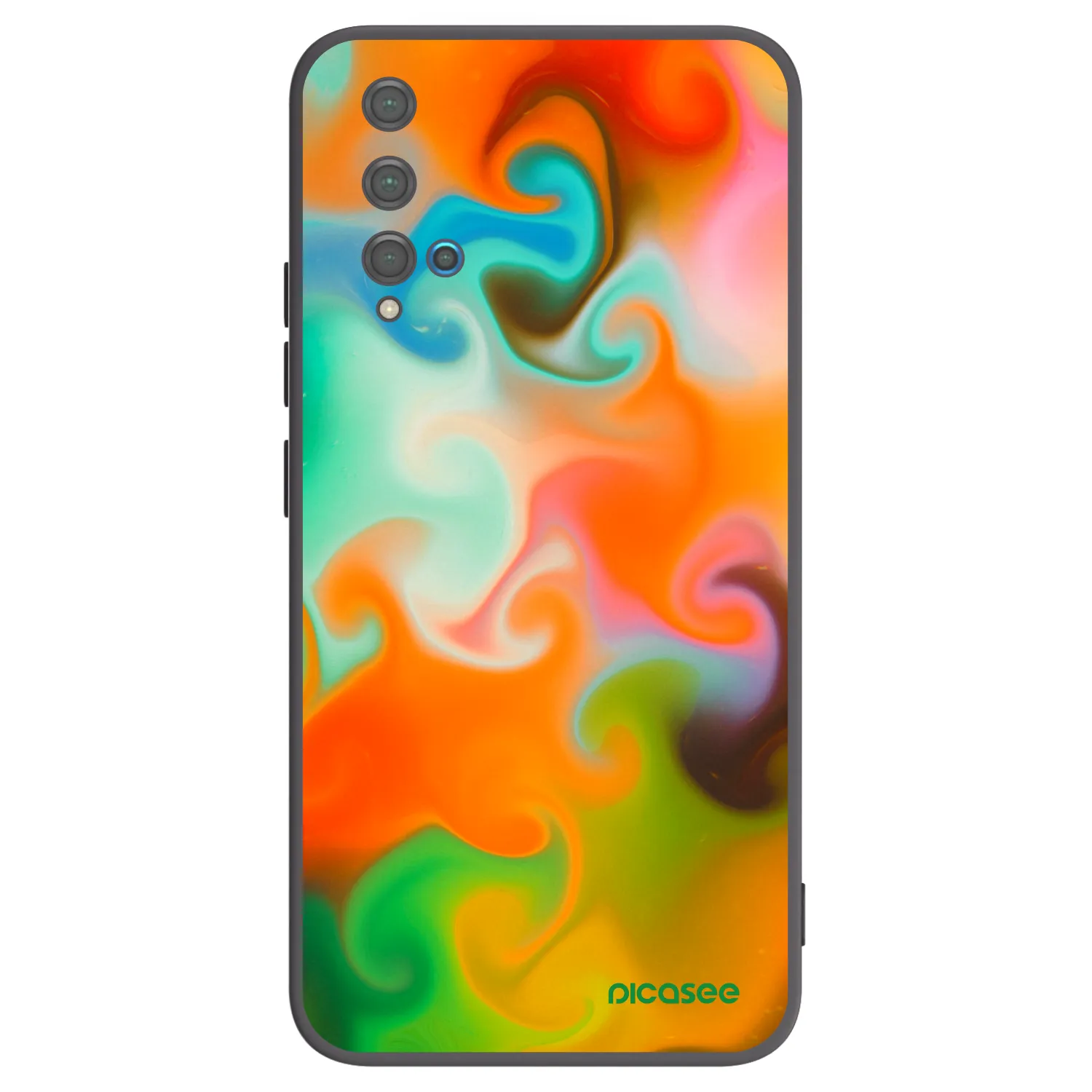 Picasee Huawei Nova 5T Hülle - Schwarzes Silikon - Juice