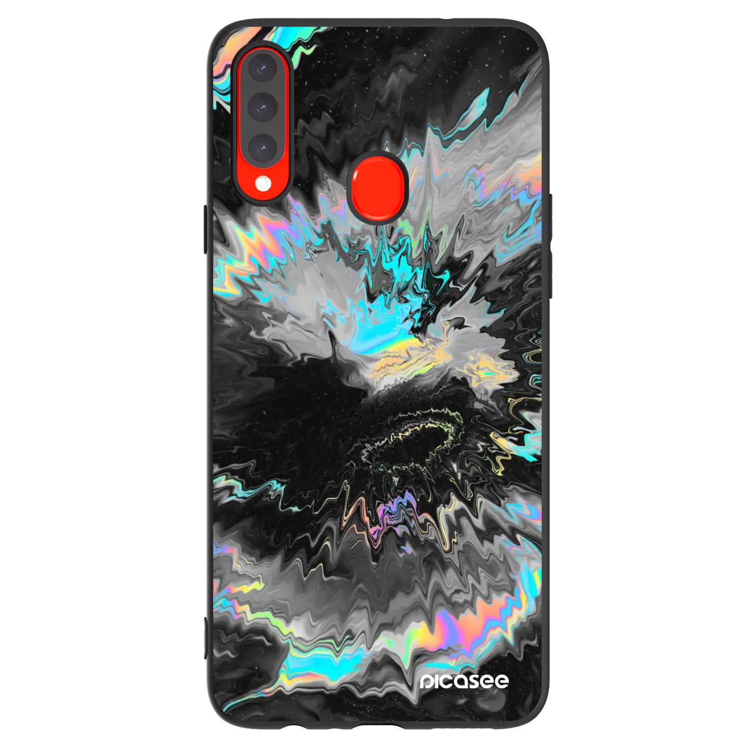 Picasee Samsung Galaxy A20s Hülle - Schwarzes Silikon - Magnetic
