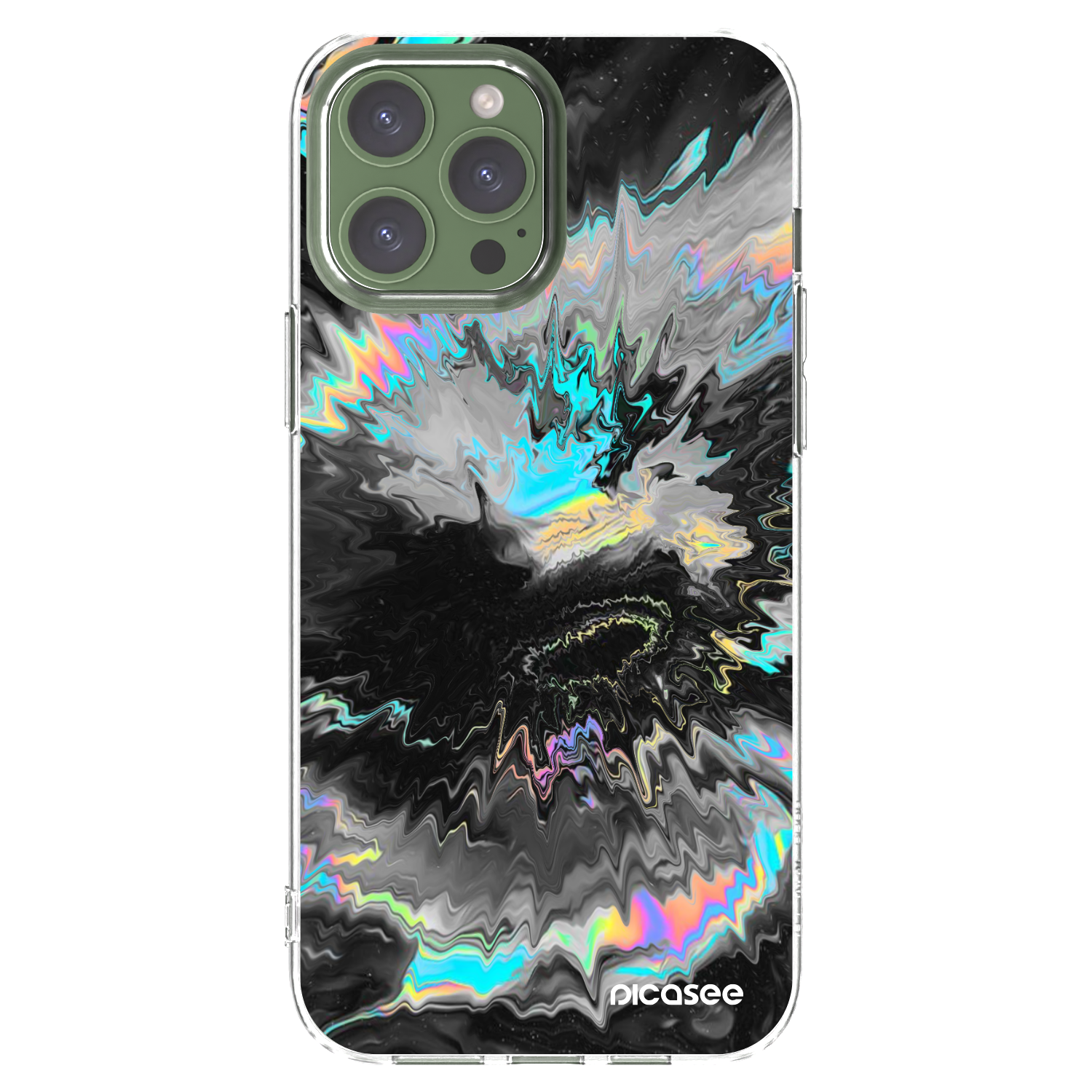 Picasee Apple iPhone 13 Pro Max Hülle - Transparentes Silikon - Magnetic