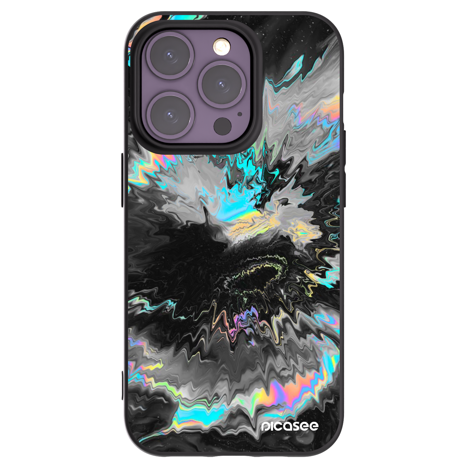 Picasee Apple iPhone 14 Pro Hülle - Schwarzes Silikon - Magnetic