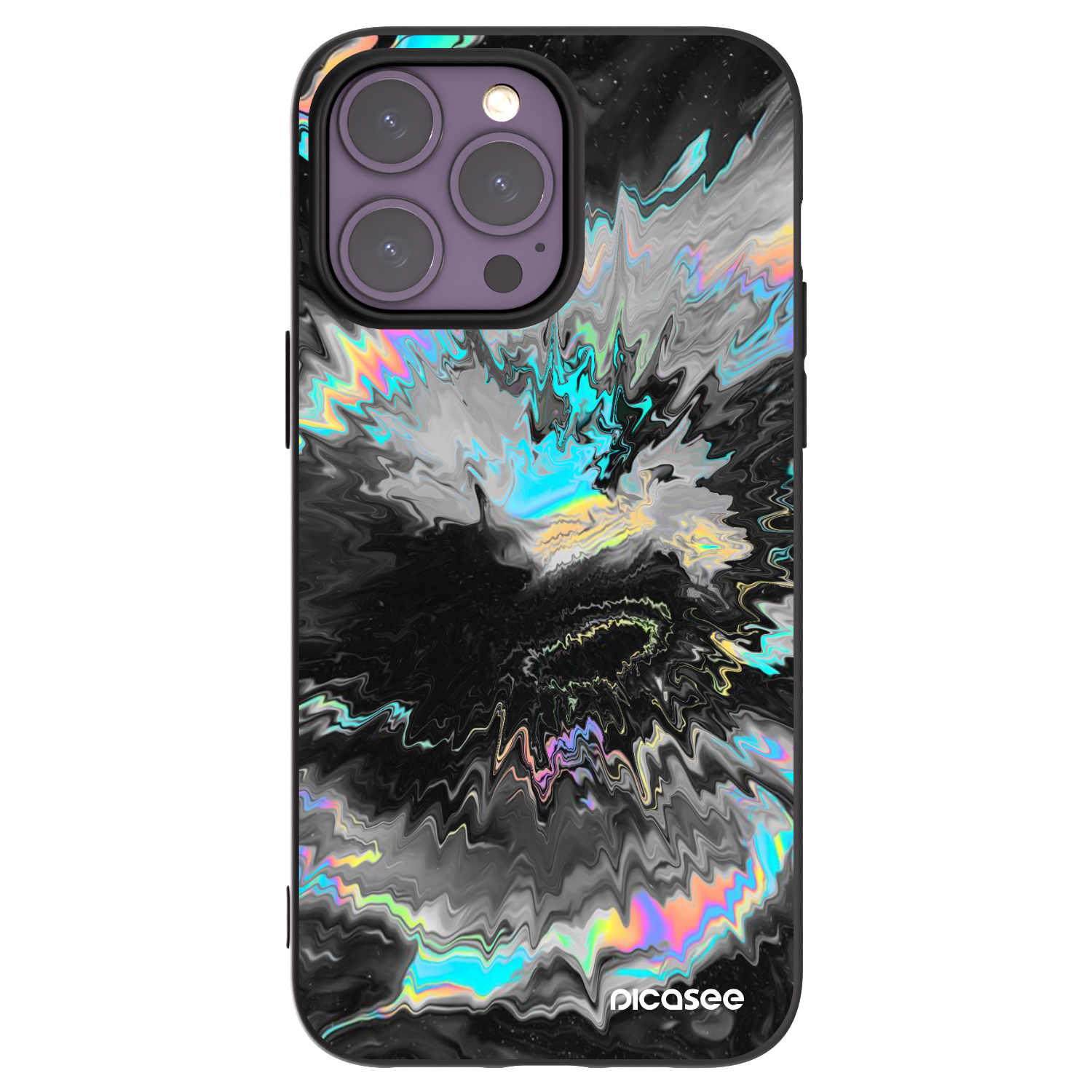 Picasee Apple iPhone 14 Pro Max Hülle - Schwarzes Silikon - Magnetic