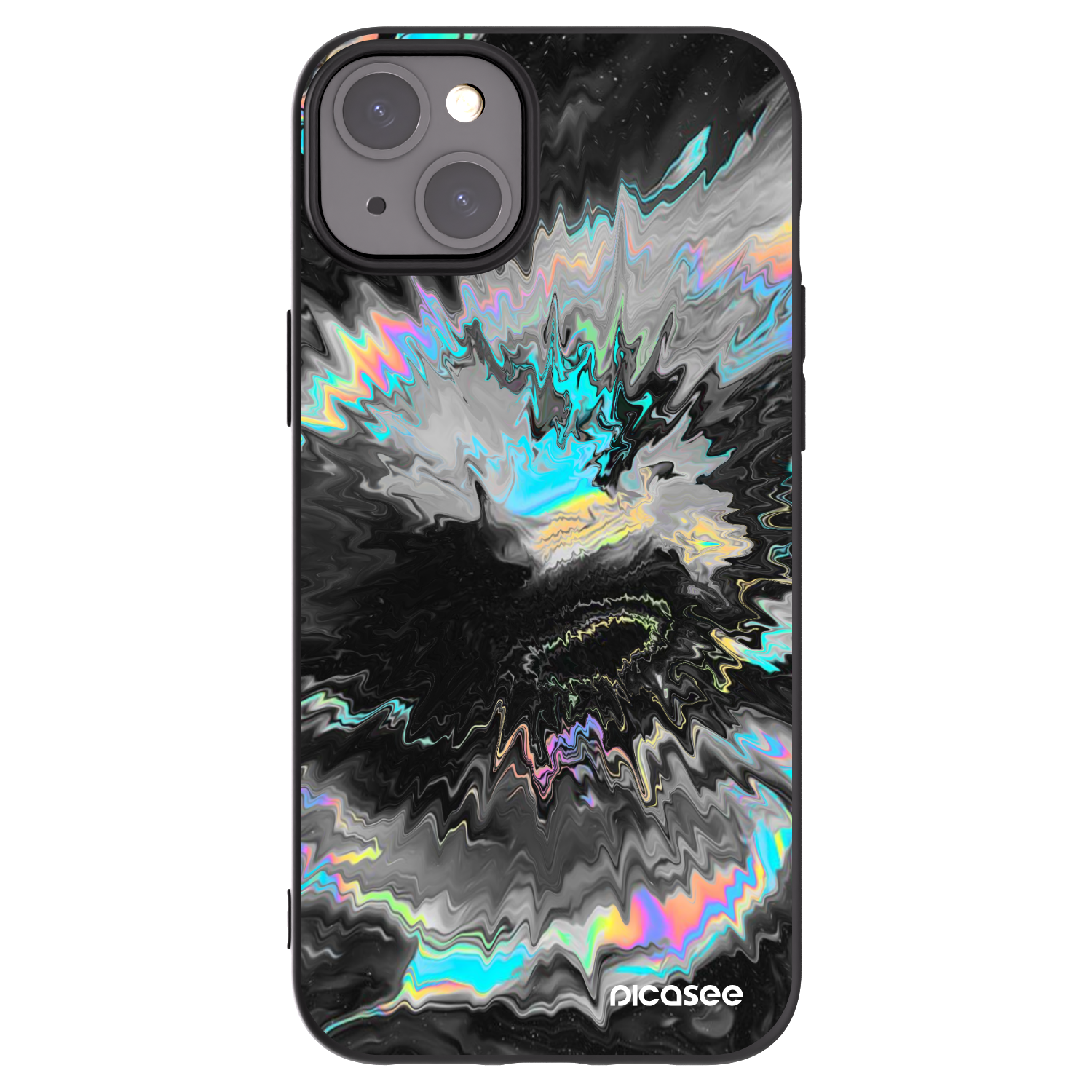 Picasee Apple iPhone 15 Plus Hülle - Schwarzes Silikon - Magnetic