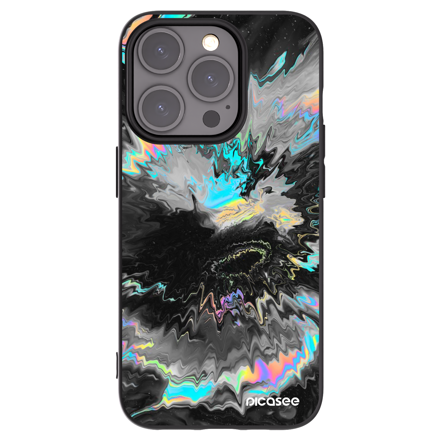 Picasee Apple iPhone 15 Pro Hülle - Schwarzes Silikon - Magnetic