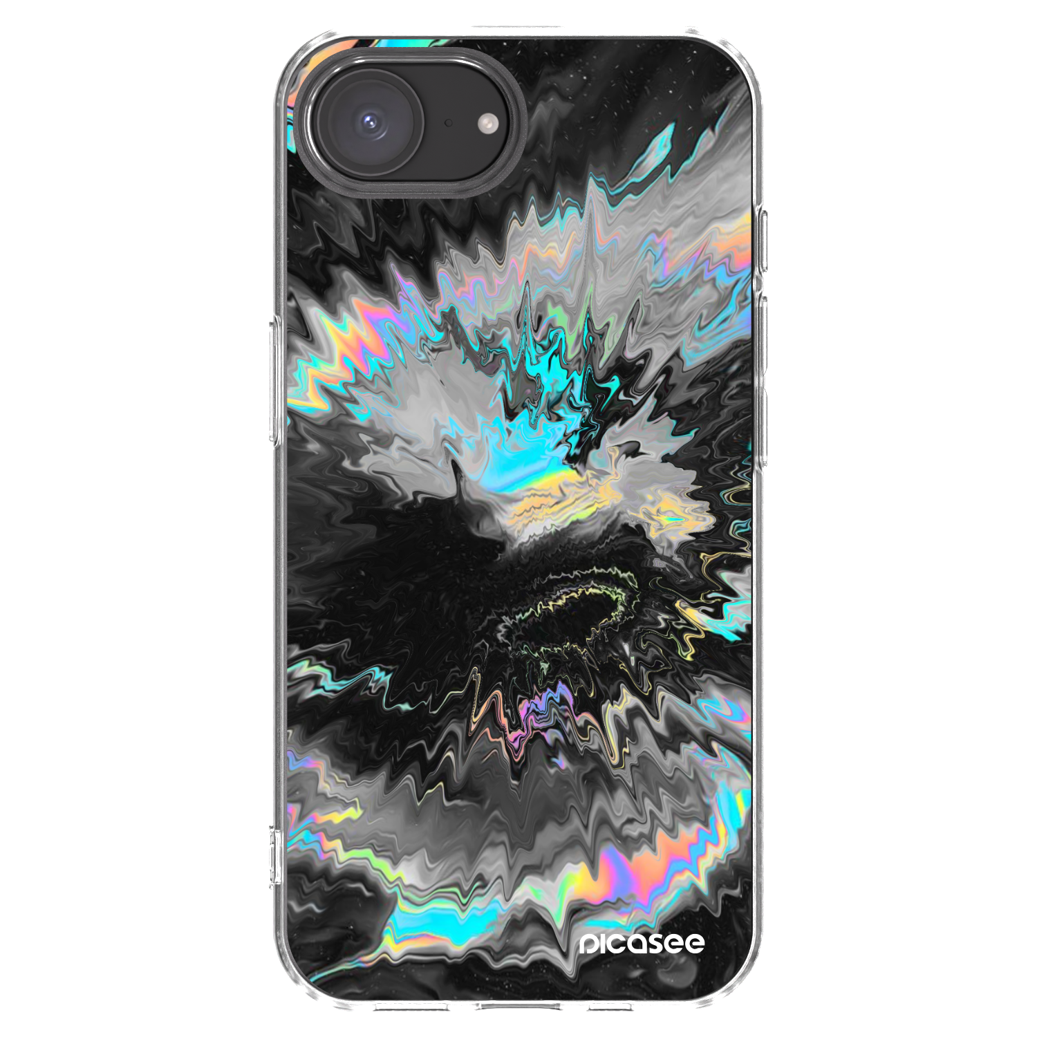 Picasee Apple iPhone 16e Hülle - Transparentes Silikon - Magnetic