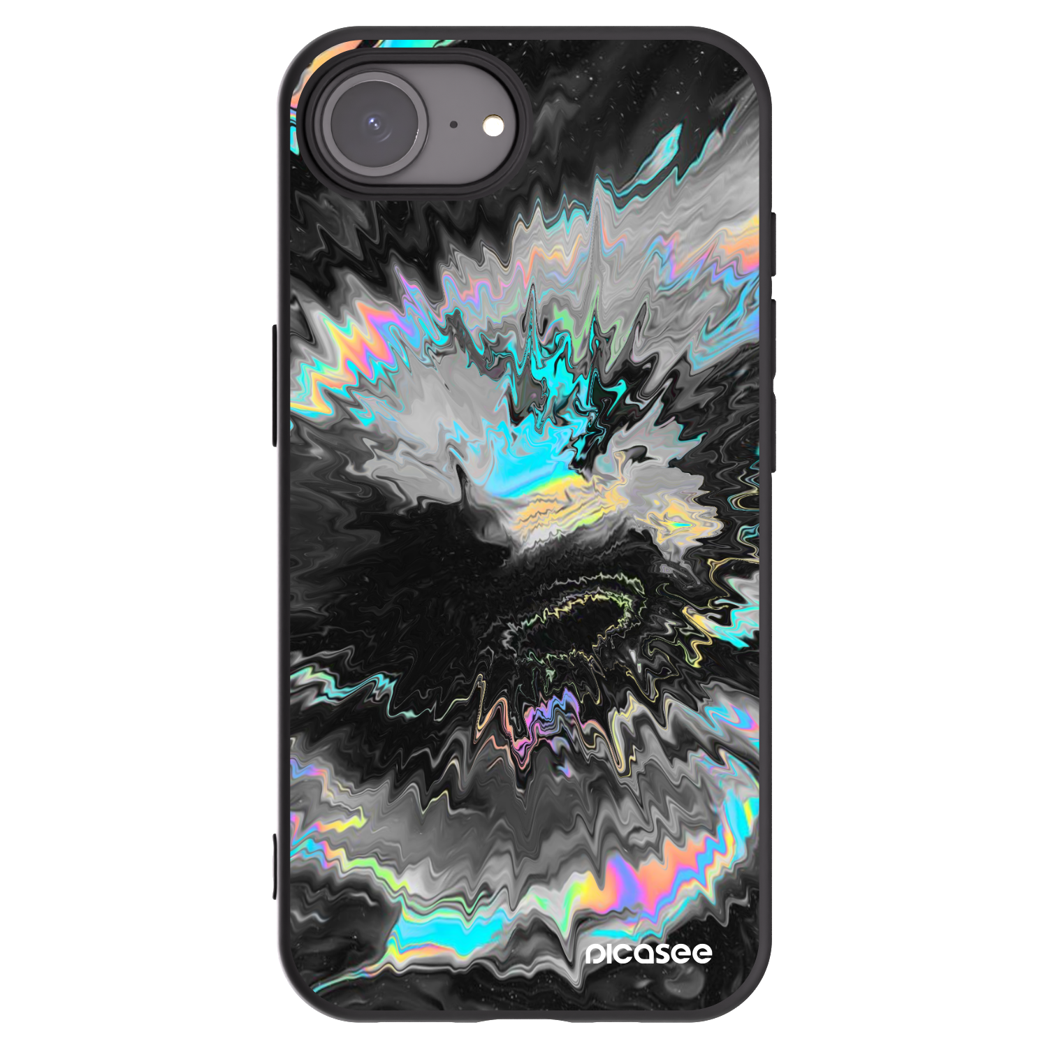 Picasee Apple iPhone 16e Hülle - Schwarzes Silikon - Magnetic