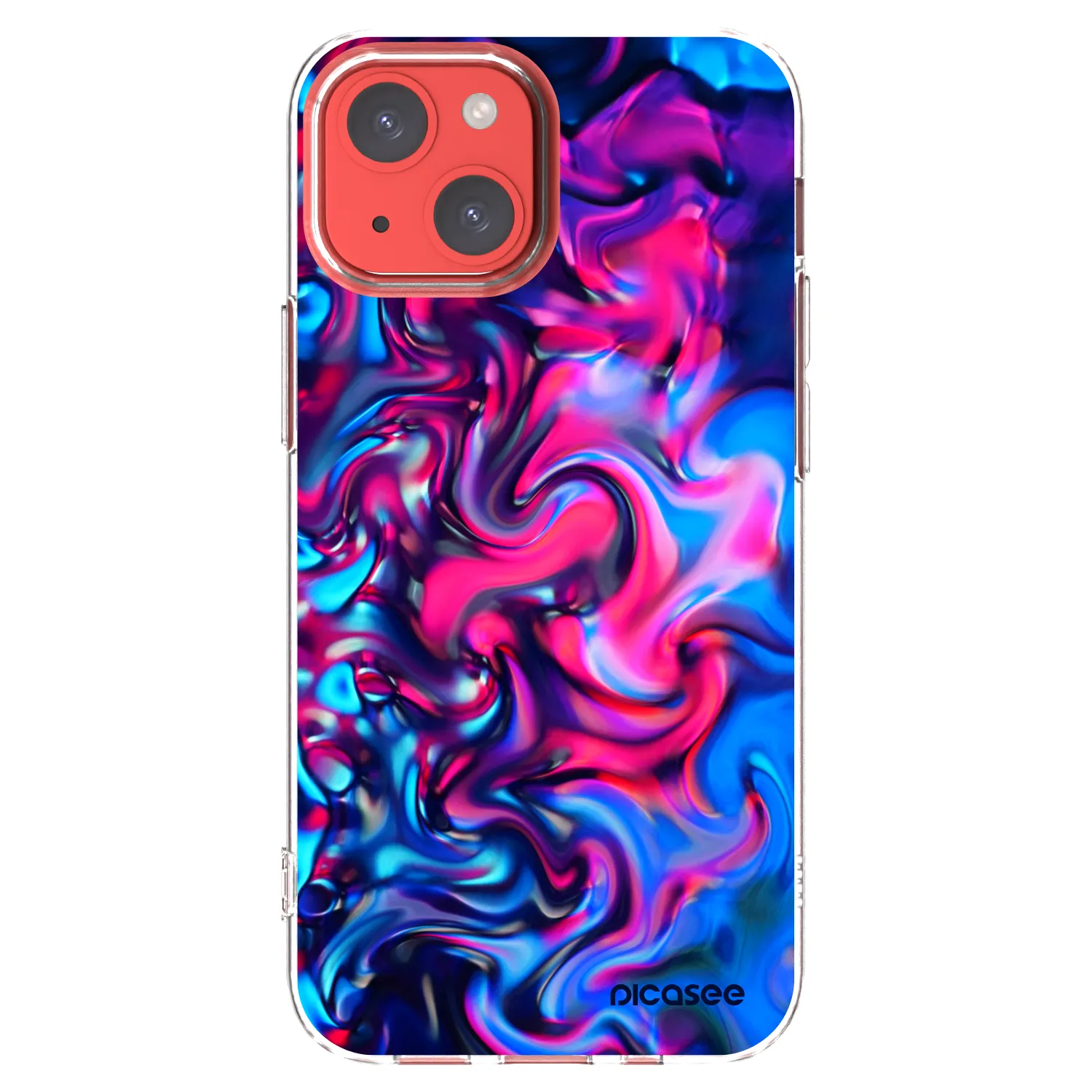 Picasee Apple iPhone 13 mini Hülle - Transparentes Silikon - Redlight