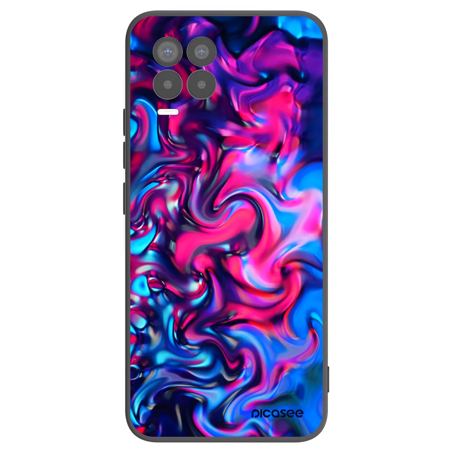 Picasee Realme 8 4G Hülle - Schwarzes Silikon - Redlight