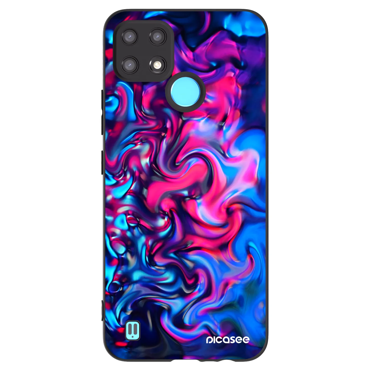 Picasee Realme C21 Hülle - Schwarzes Silikon - Redlight