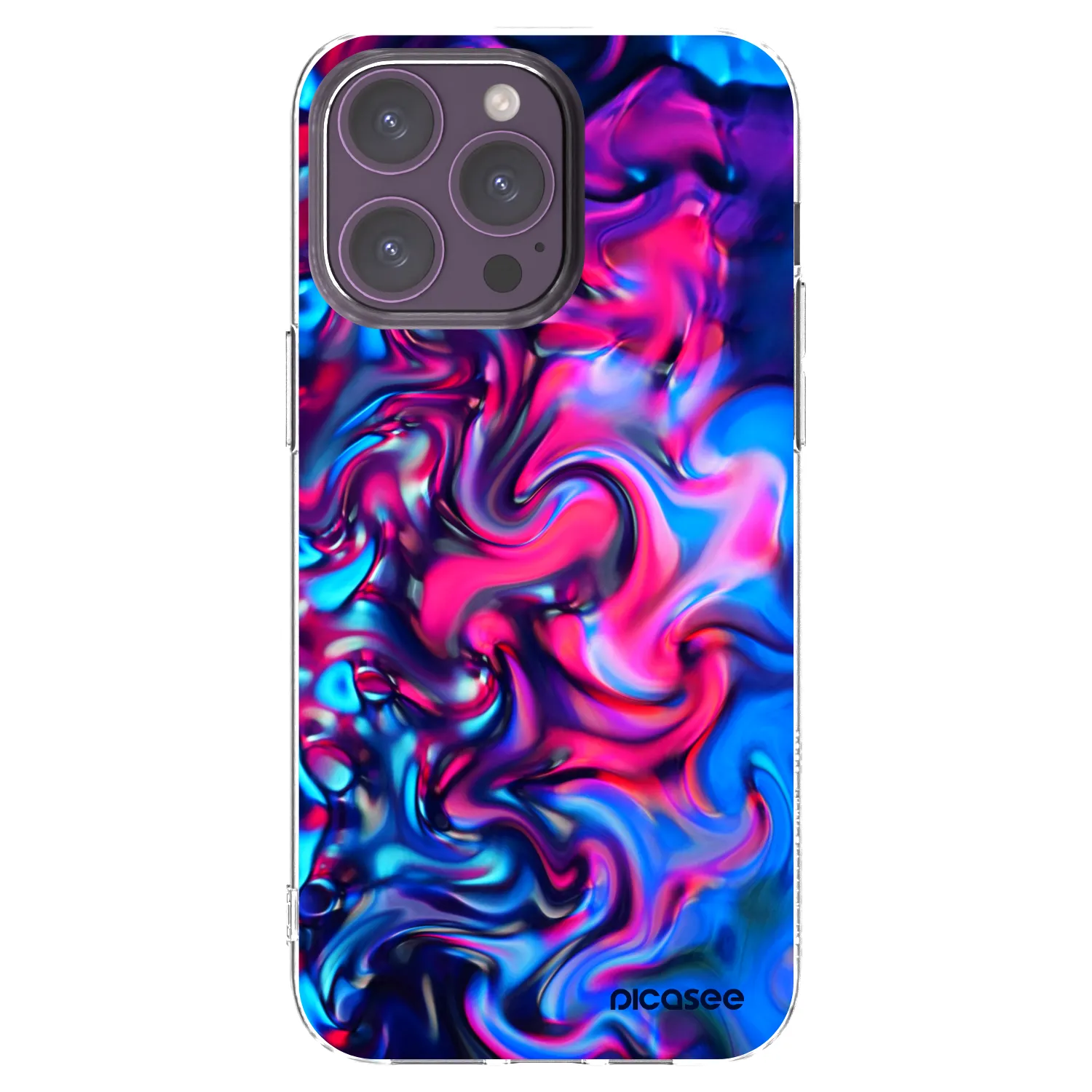 Picasee Apple iPhone 14 Pro Max Hülle - Transparentes Silikon - Redlight