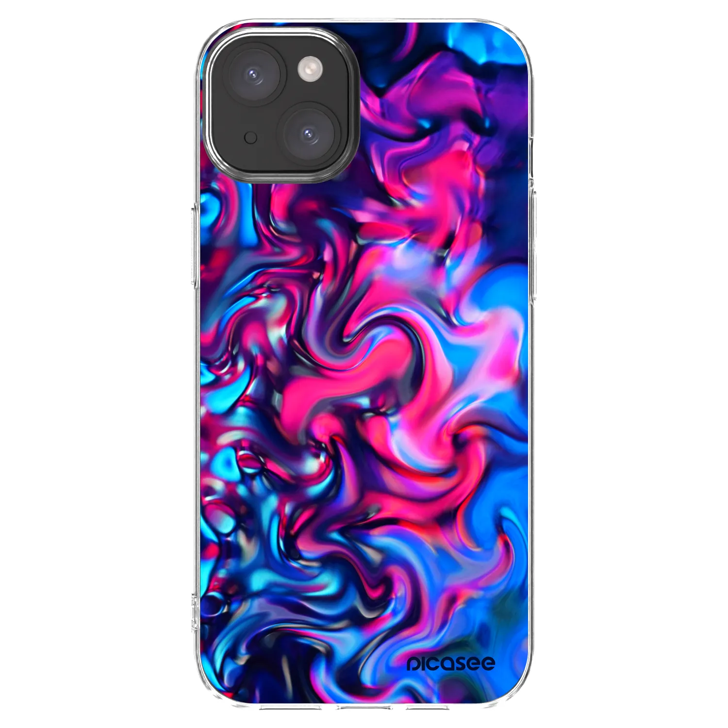 Picasee Apple iPhone 15 Plus Hülle - Transparentes Silikon - Redlight