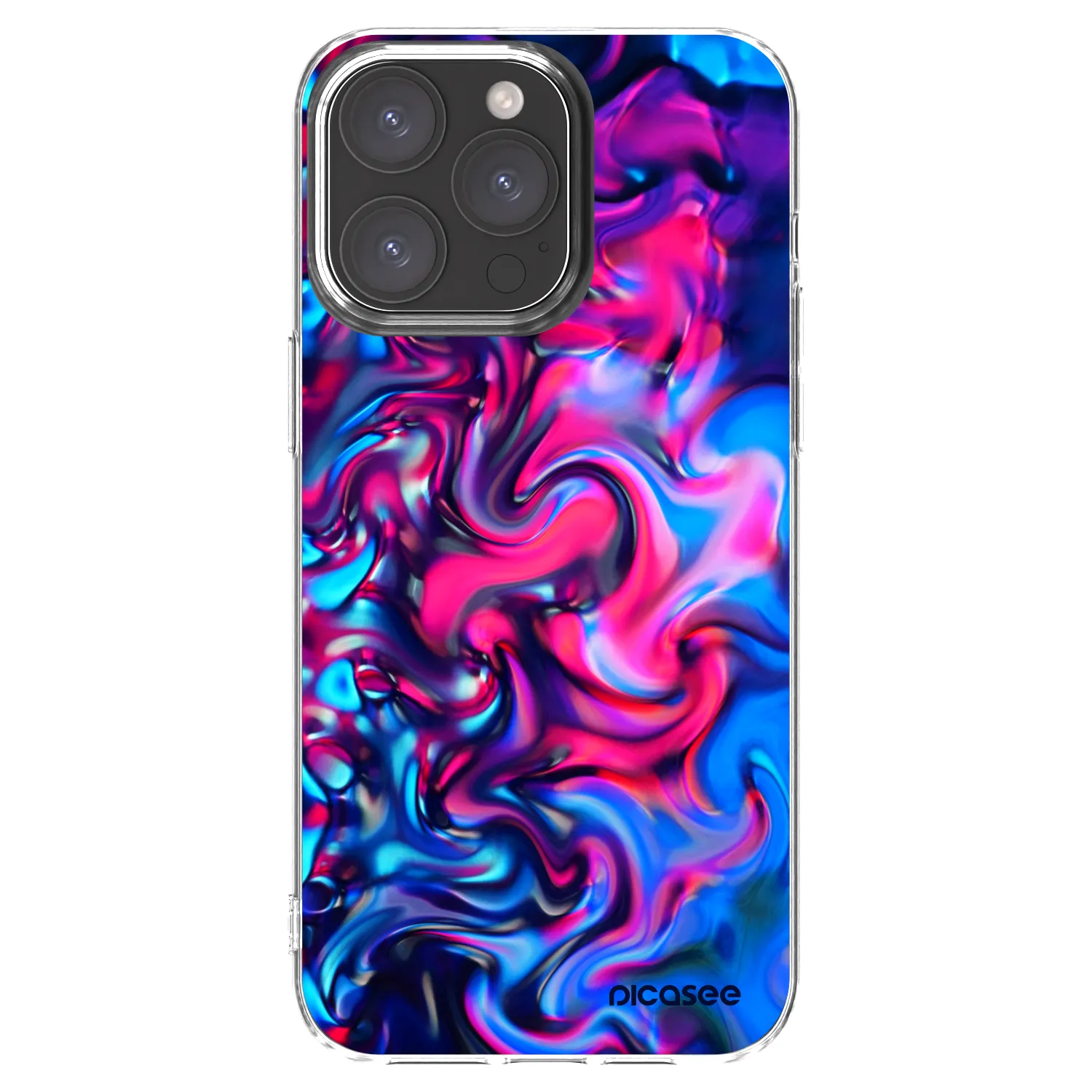 Picasee Apple iPhone 15 Pro Max Hülle - Transparentes Silikon - Redlight