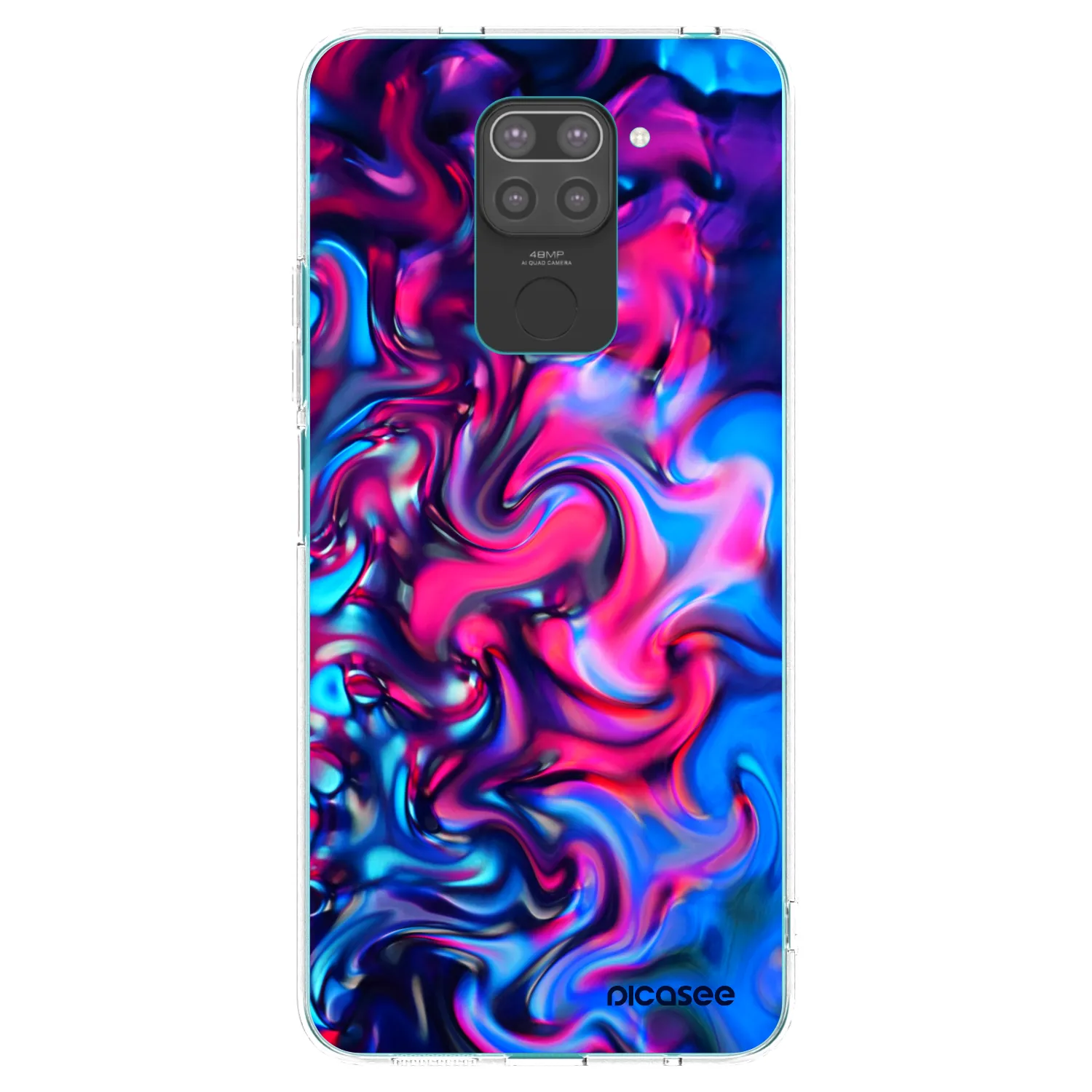 Picasee Xiaomi Redmi Note 9 Hülle - Schwarzes Silikon - Redlight