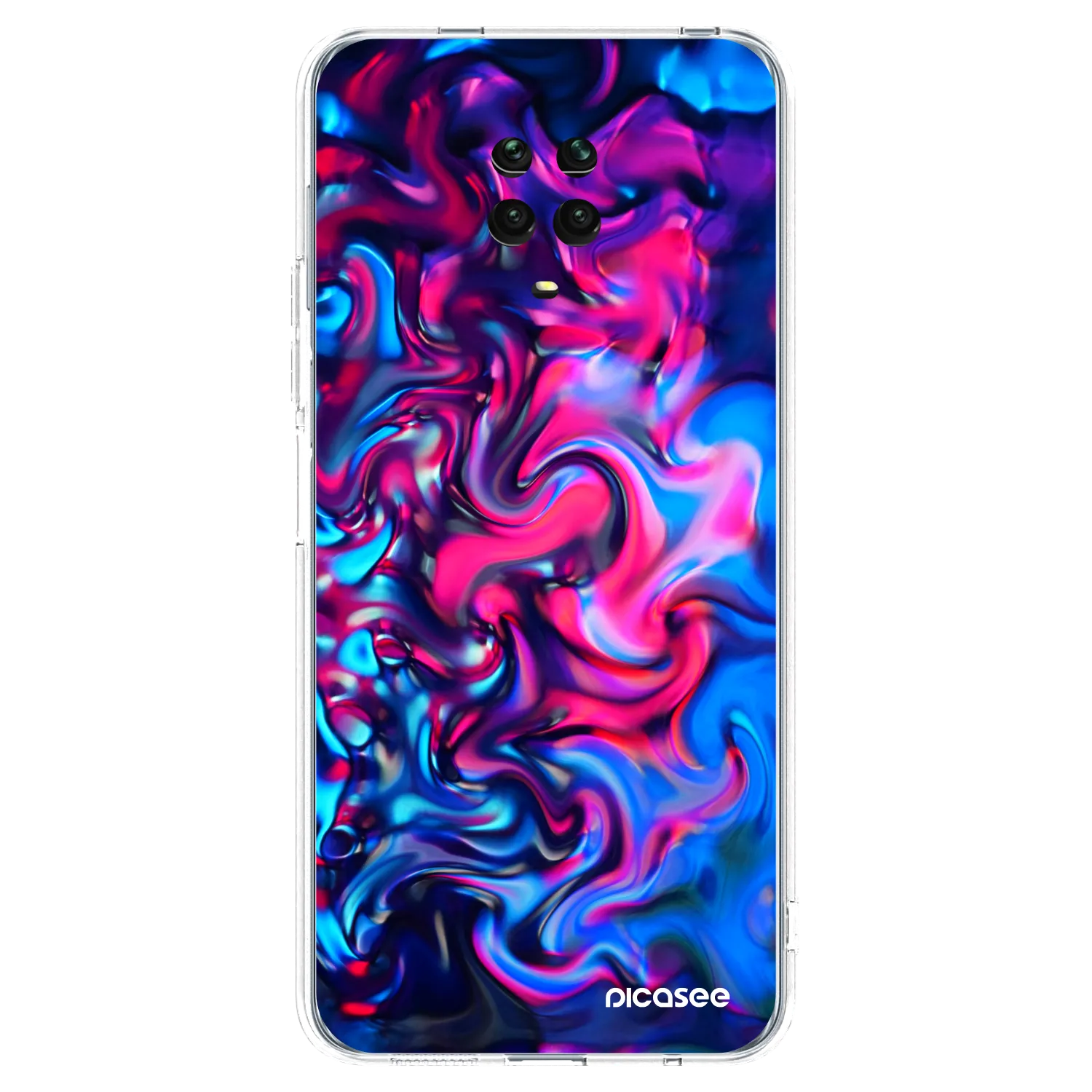 Picasee Xiaomi Redmi Note 9S Hülle - Transparentes Silikon - Redlight