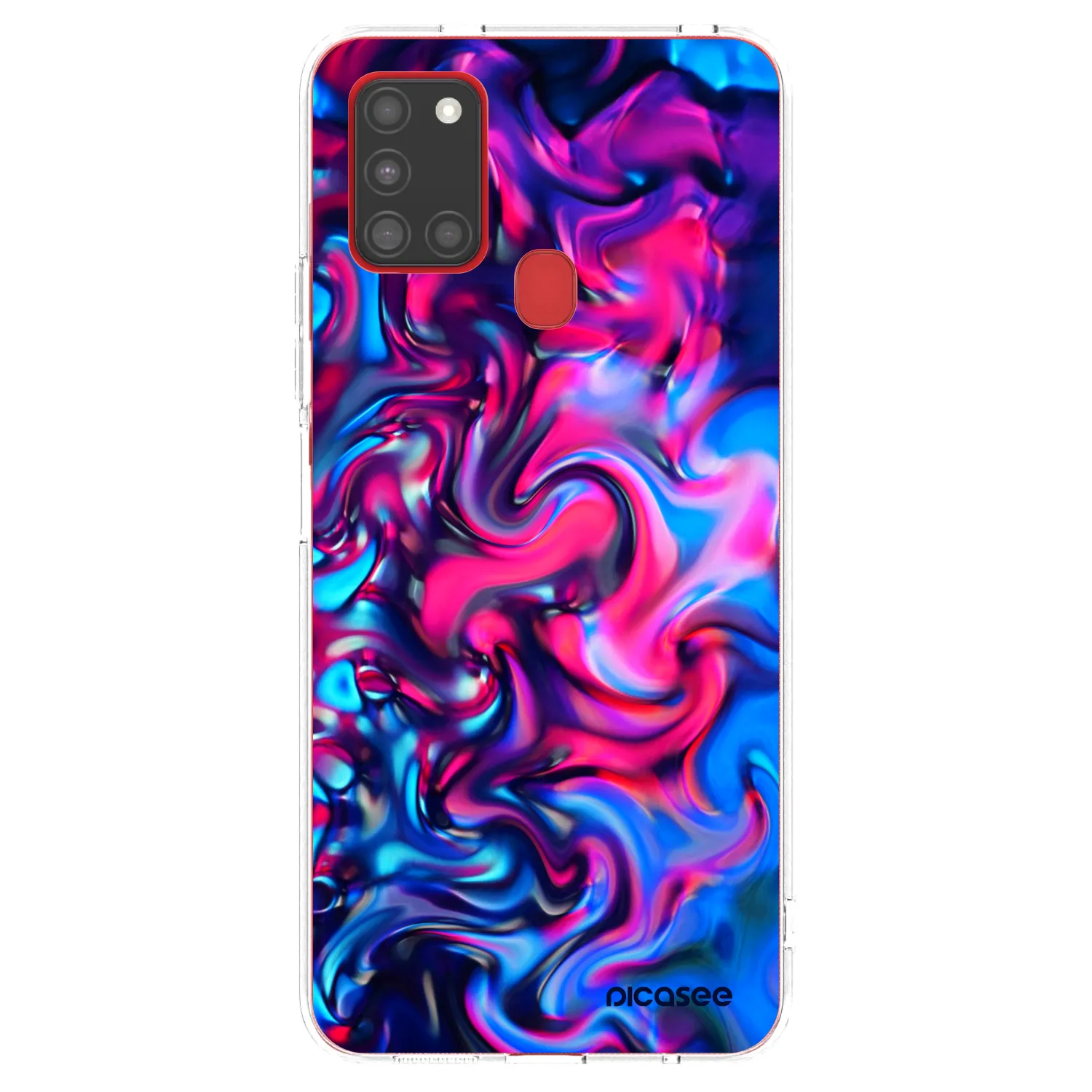 Picasee Samsung Galaxy A21s Hülle - Transparentes Silikon - Redlight