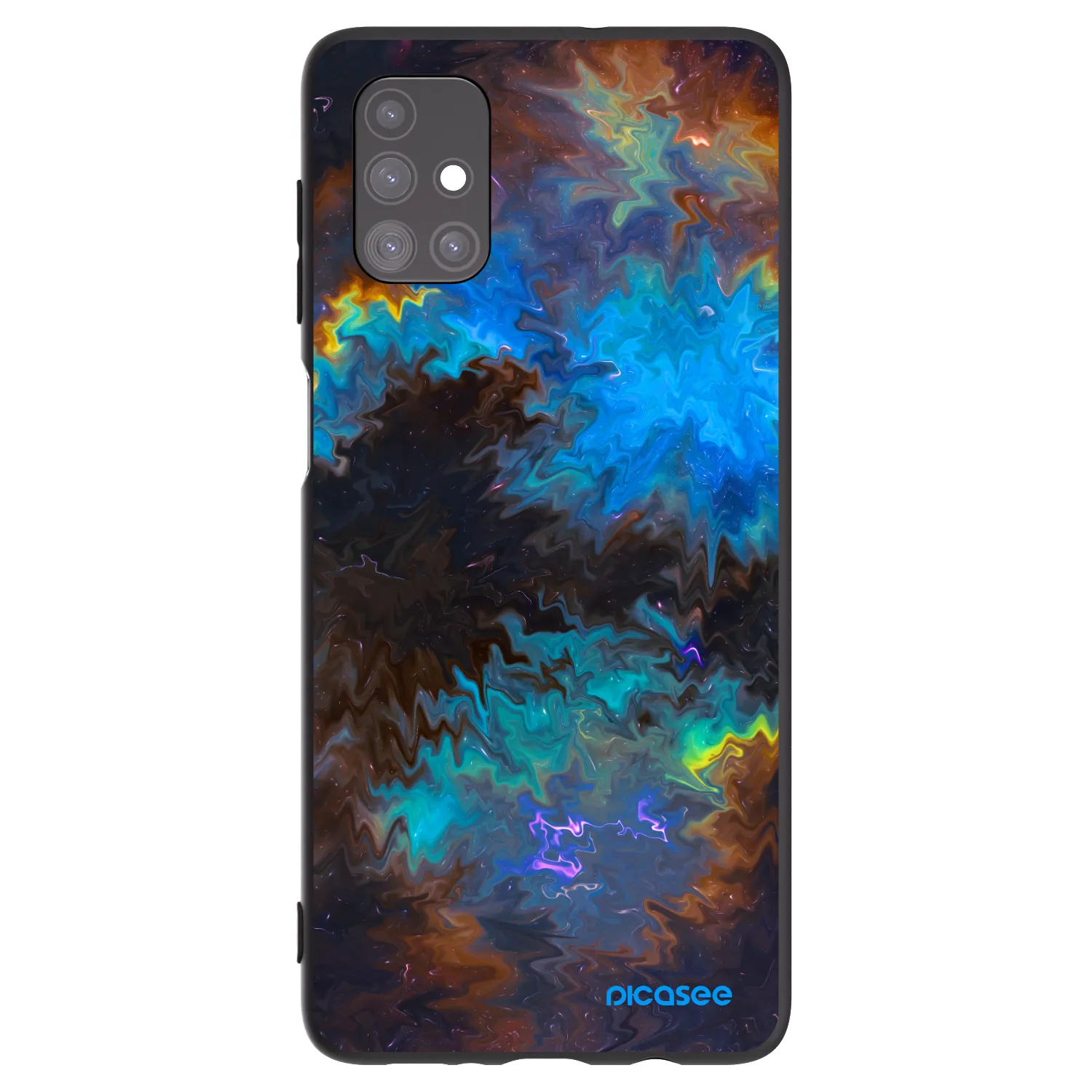 Picasee Samsung Galaxy M51 M515F Hülle - Schwarzes Silikon - Space