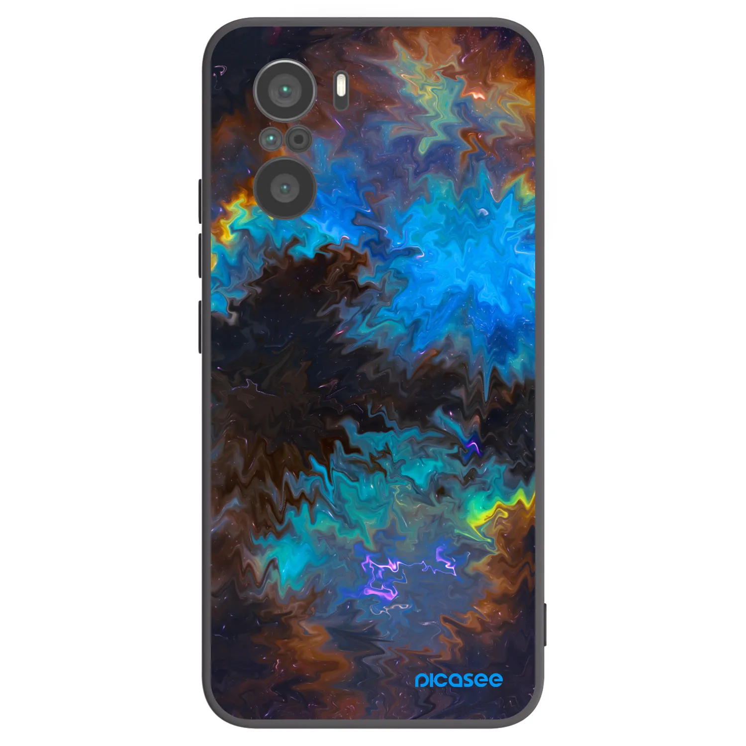 Picasee Xiaomi Poco F3 Hülle - Schwarzes Silikon - Space