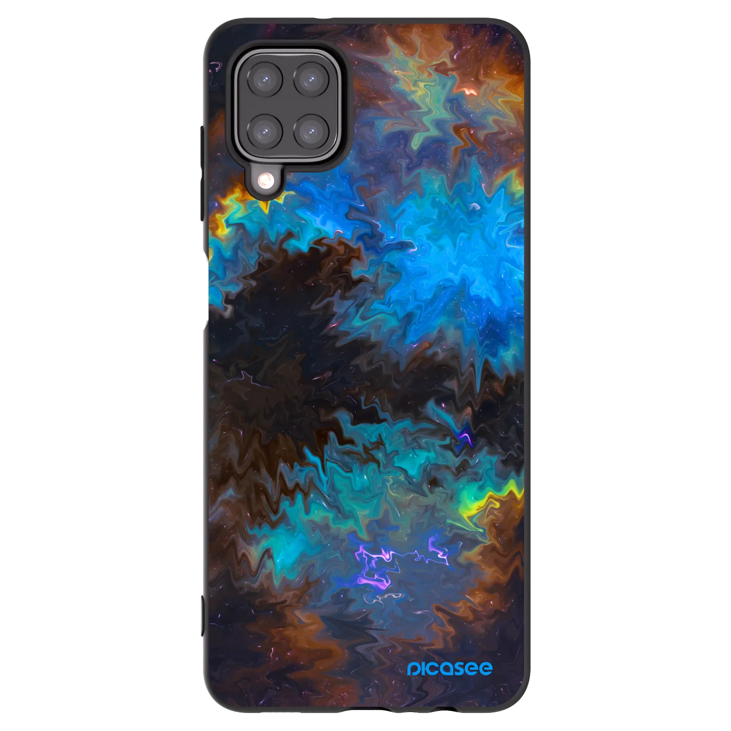 Picasee Samsung Galaxy M12 M127F Hülle - Schwarzes Silikon - Space