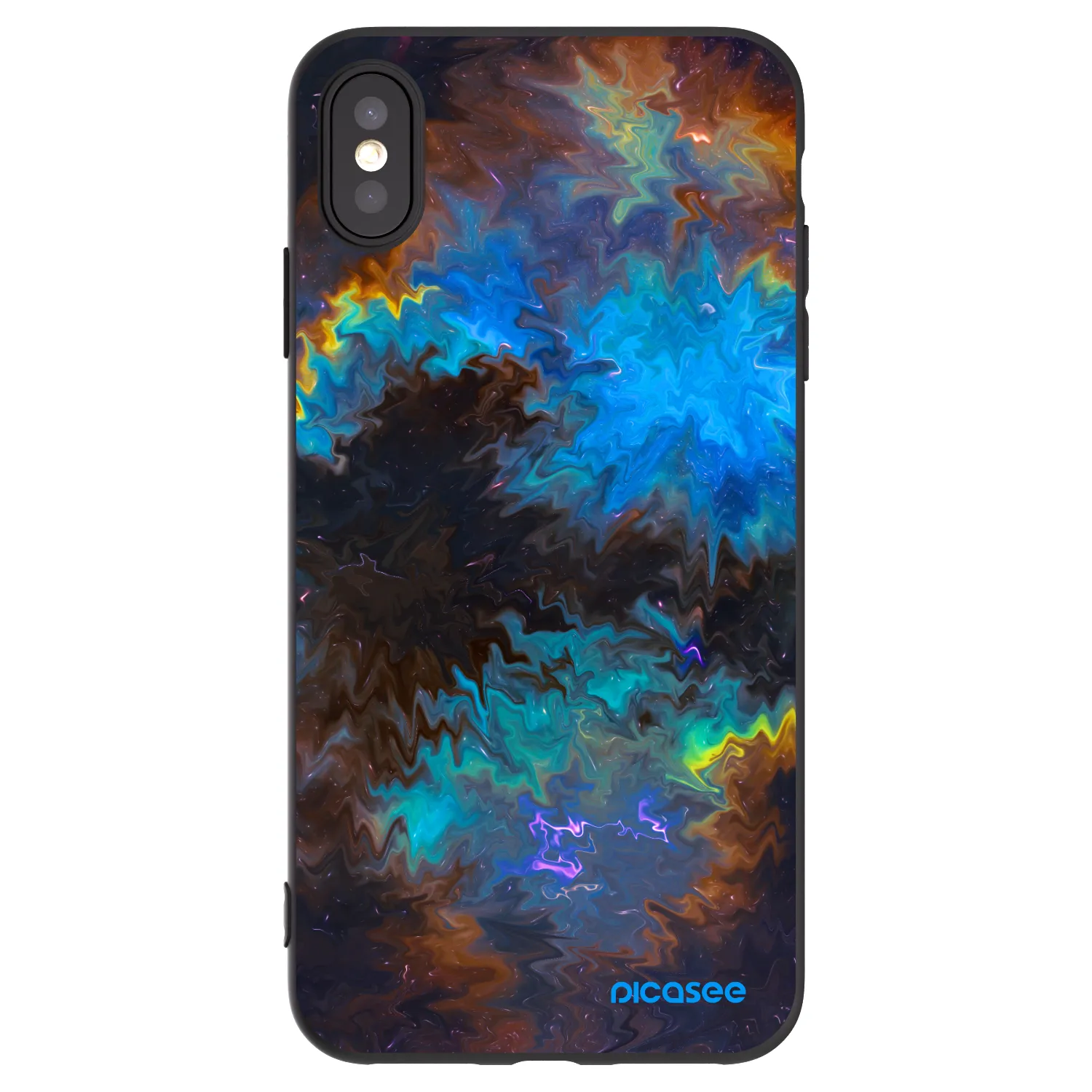 Picasee Apple iPhone XS Max Hülle - Schwarzes Silikon - Space