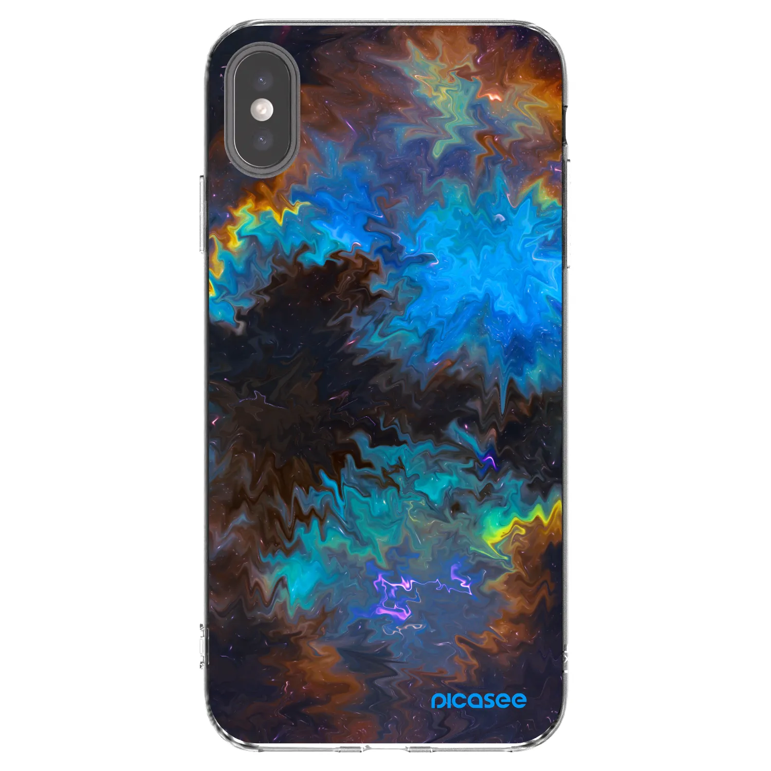 Picasee Apple iPhone XS Max Hülle - Transparentes Silikon - Space