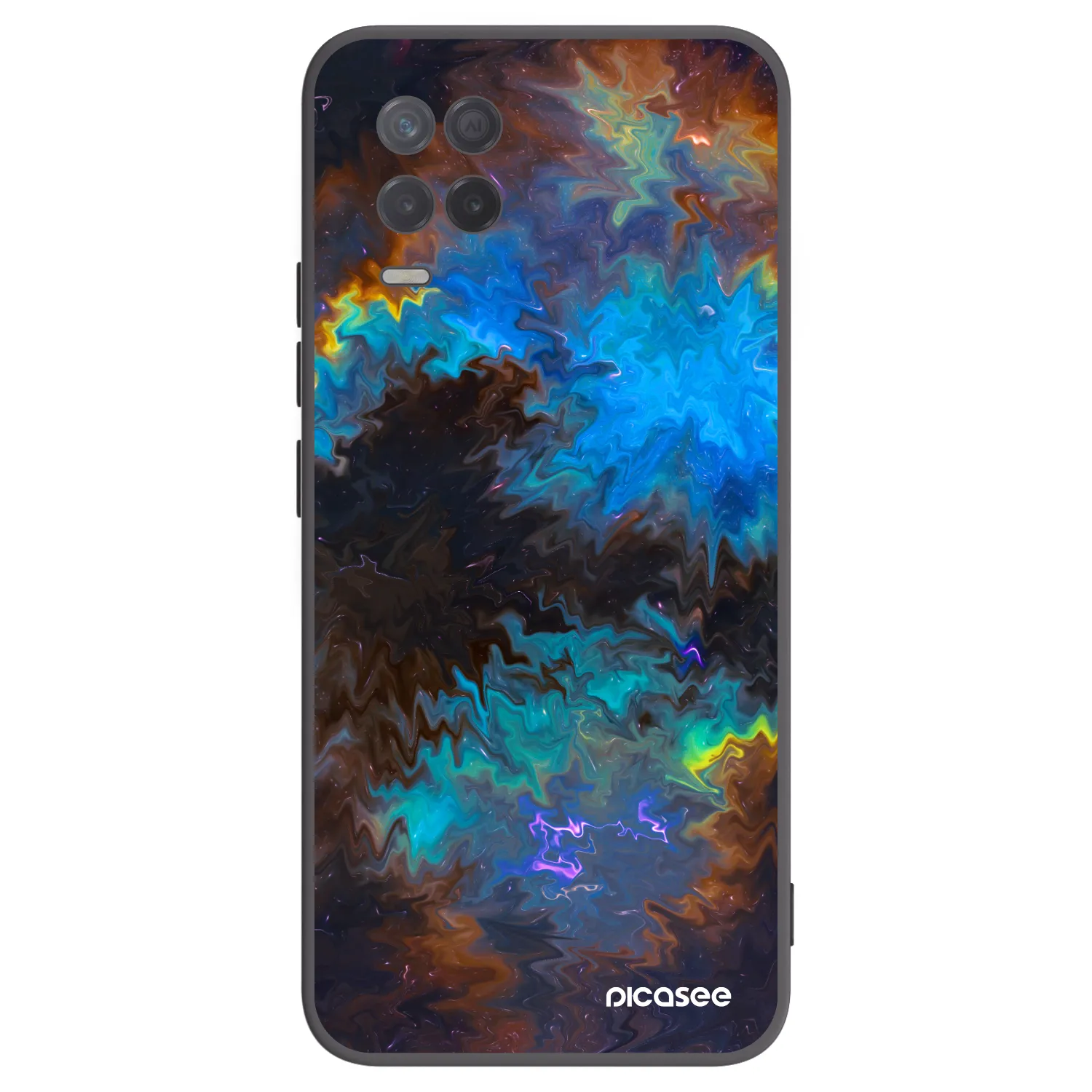 Picasee Realme 8 5G Hülle - Schwarzes Silikon - Space