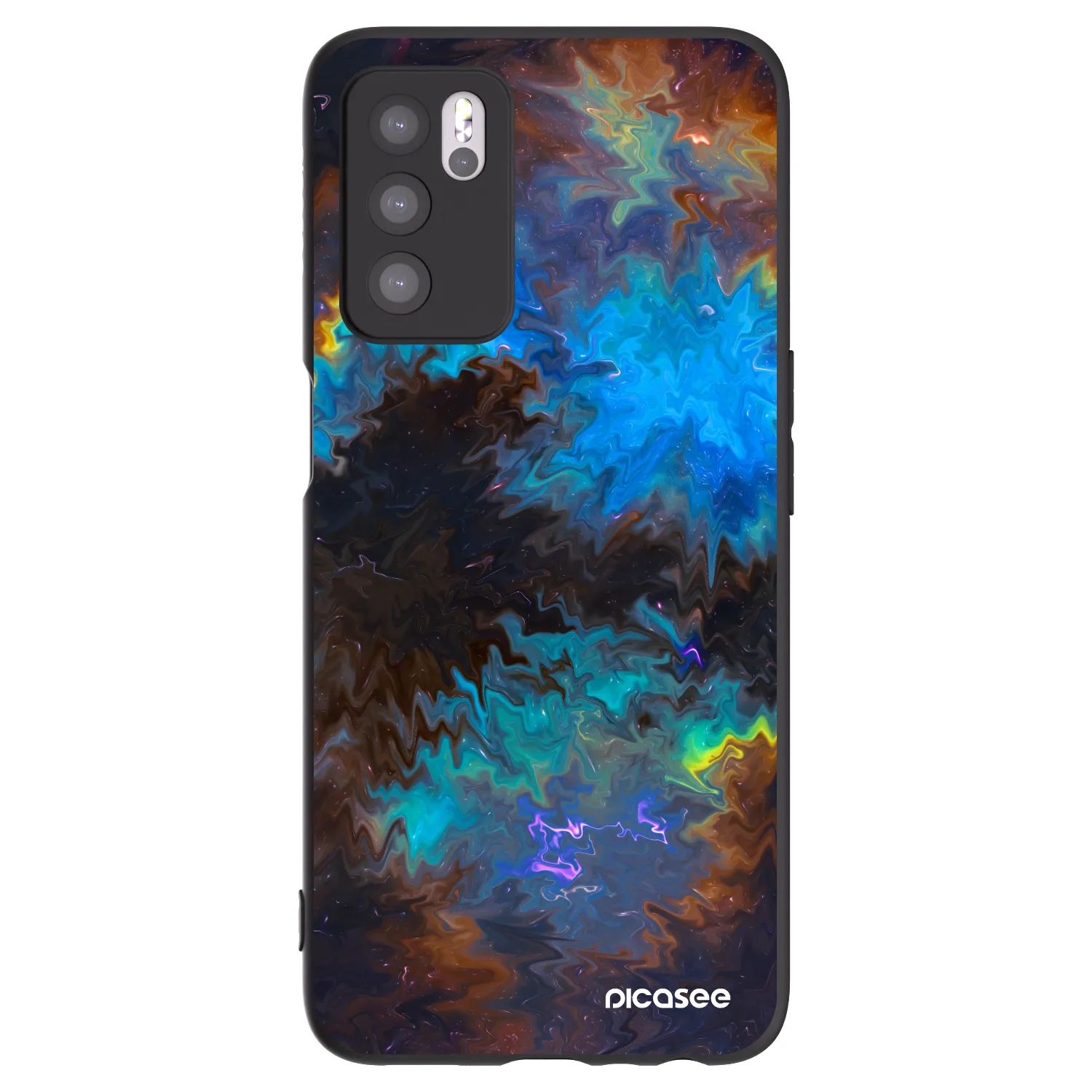Picasee OPPO A16s Hülle - Schwarzes Silikon - Space