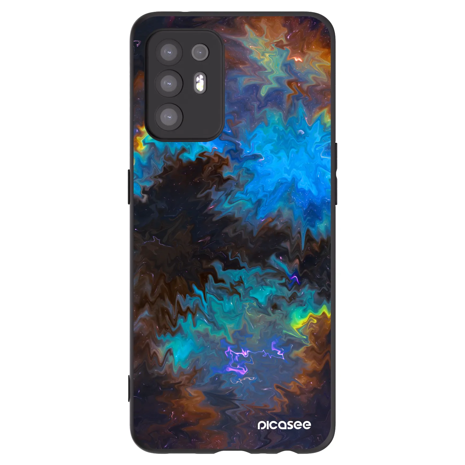 Picasee OPPO A94 5G Hülle - Schwarzes Silikon - Space