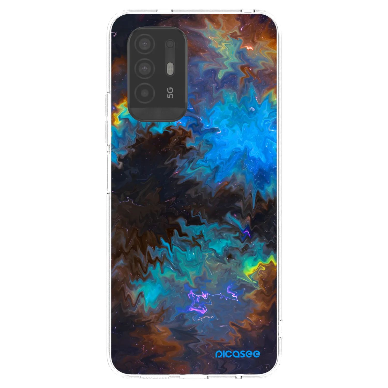 Picasee OPPO A94 5G Hülle - Transparentes Silikon - Space