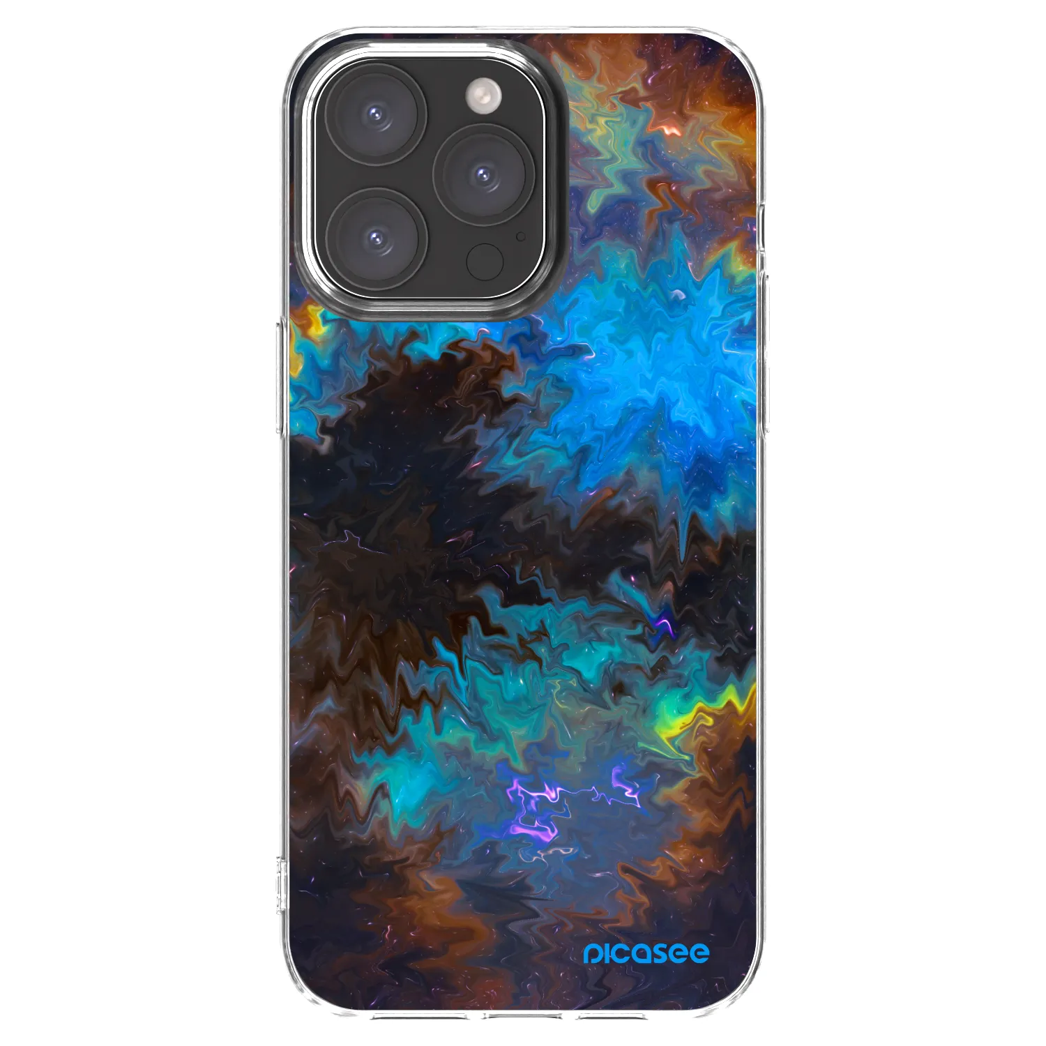 Picasee Apple iPhone 15 Pro Max Hülle - Transparentes Silikon - Space