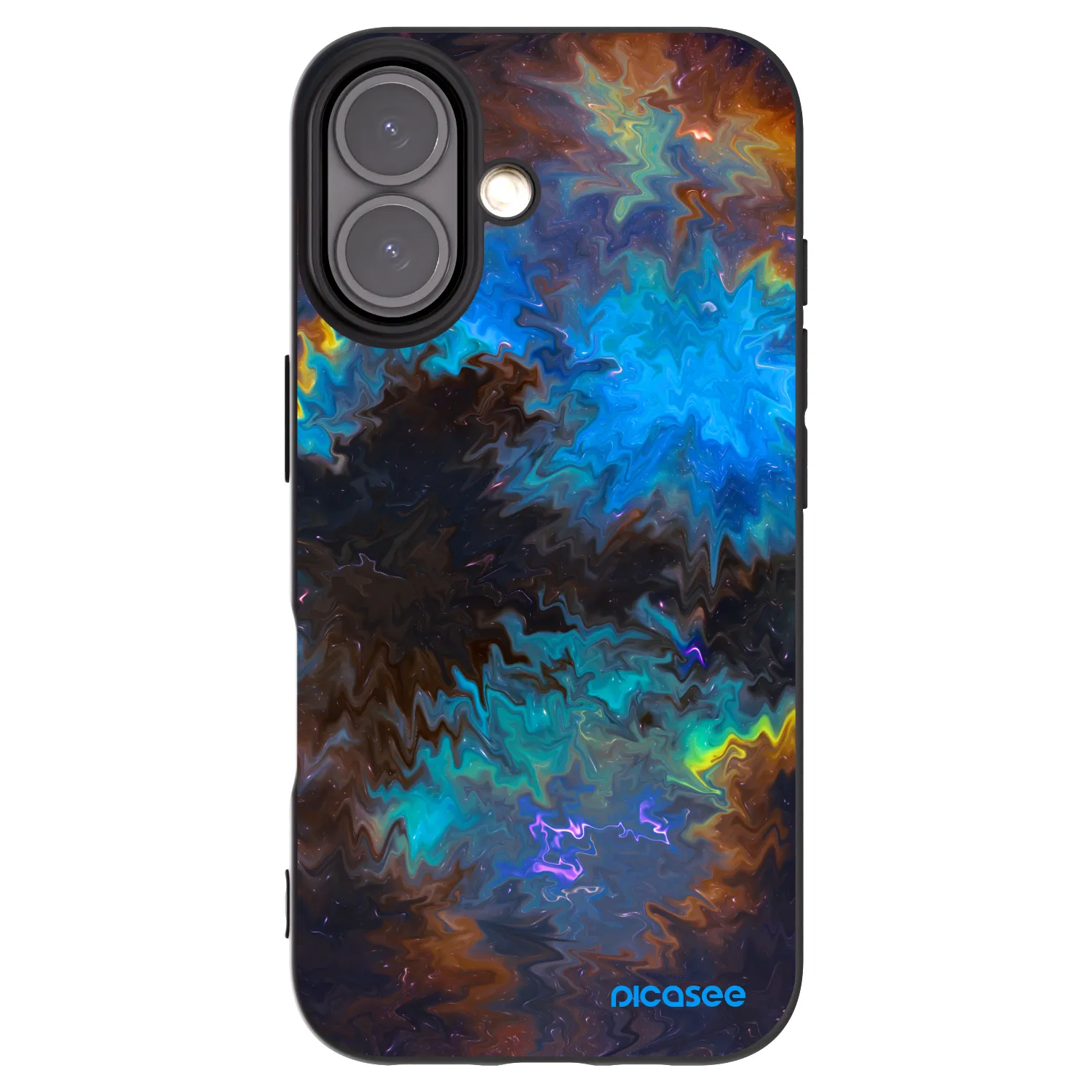 Picasee Apple iPhone 16 Hülle - Schwarzes Silikon - Space