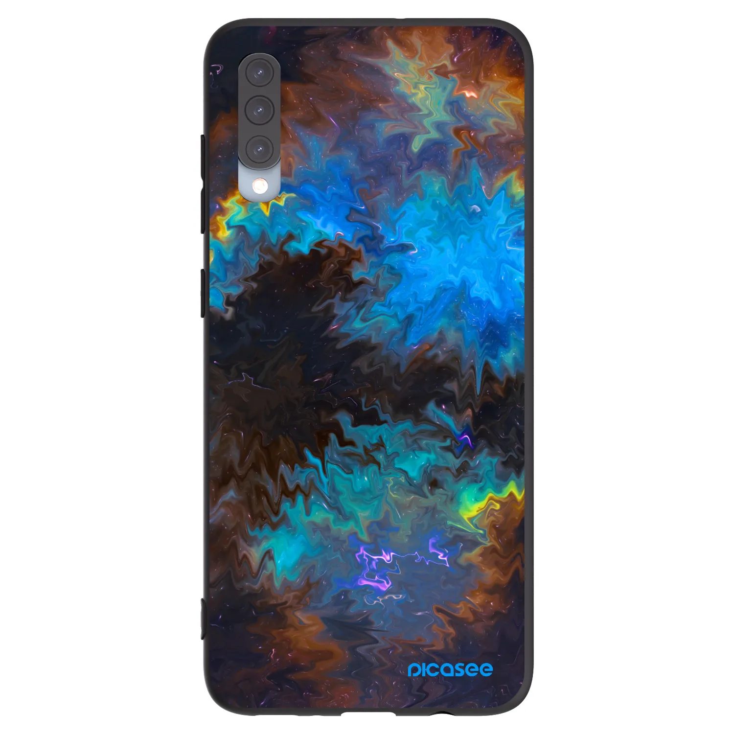 Picasee Samsung Galaxy A70 A705F Hülle - Schwarzes Silikon - Space