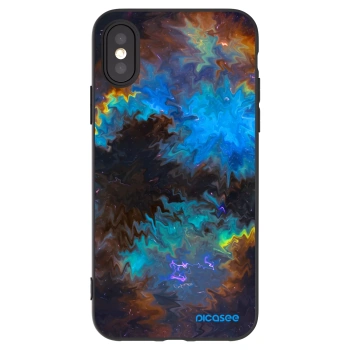 Picasee Apple iPhone X/XS Hülle - Schwarzes Silikon - Space