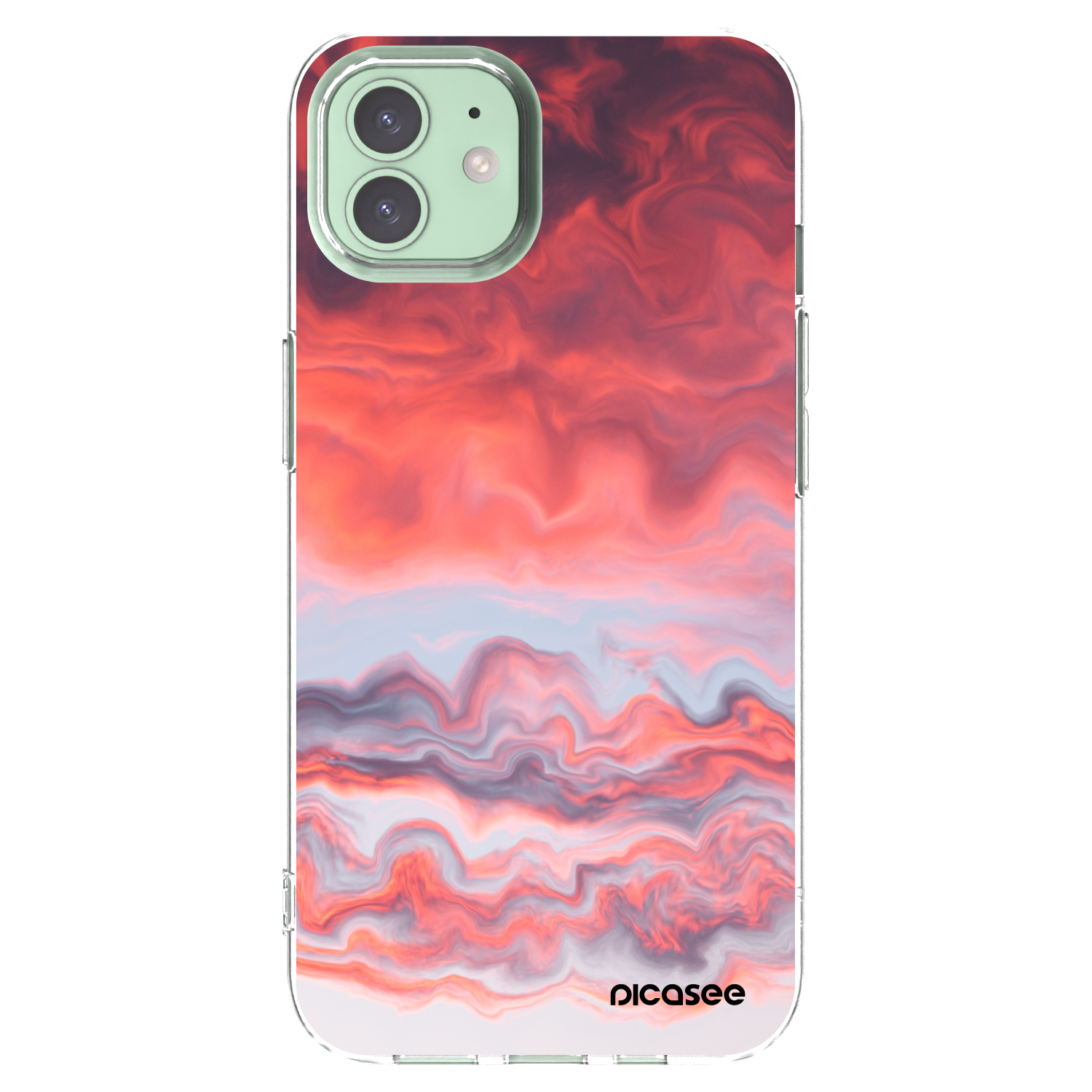 Picasee Apple iPhone 12 Hülle - Transparentes Silikon - Sunset